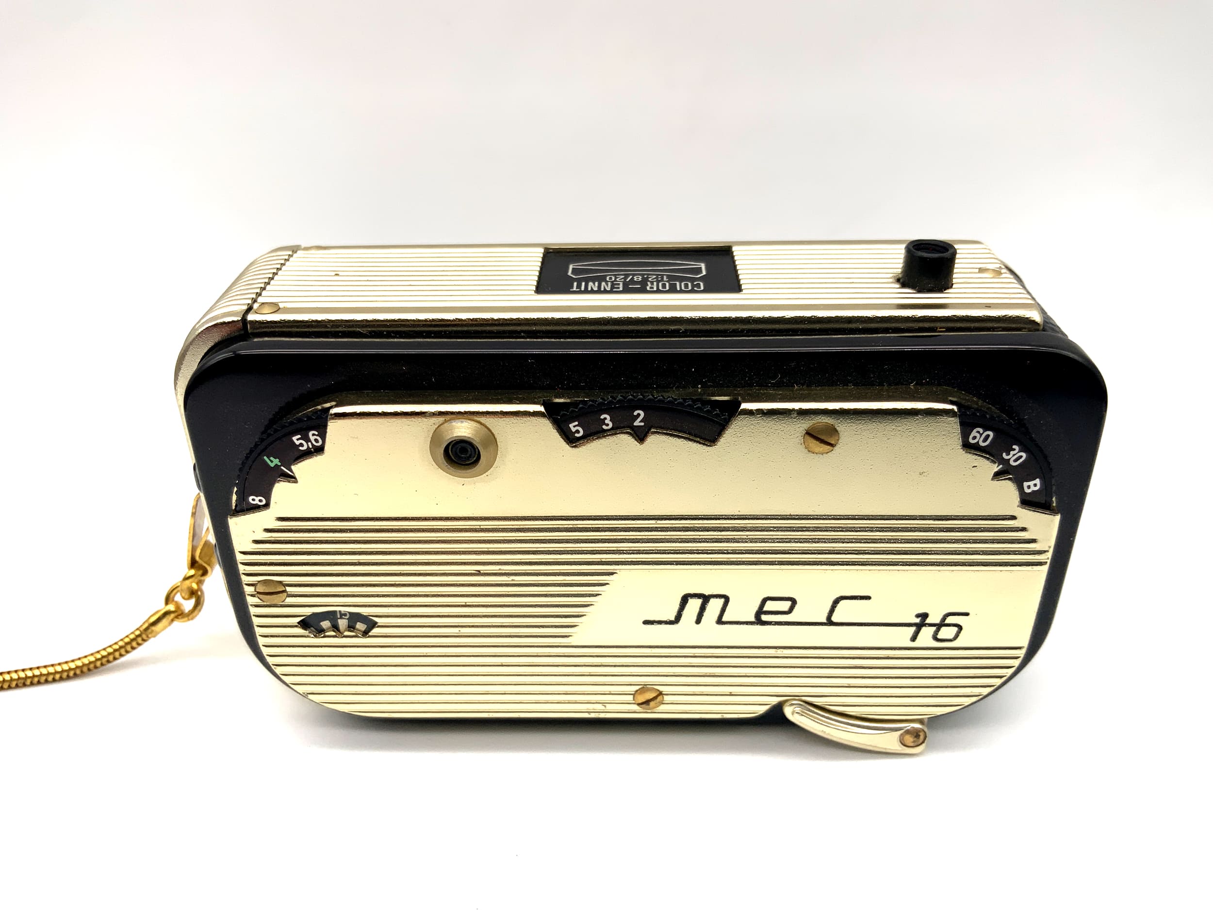 Feinwerktechnik MEC 16 Gold miniature camera with Color-Ennit 20mm 1:2.8