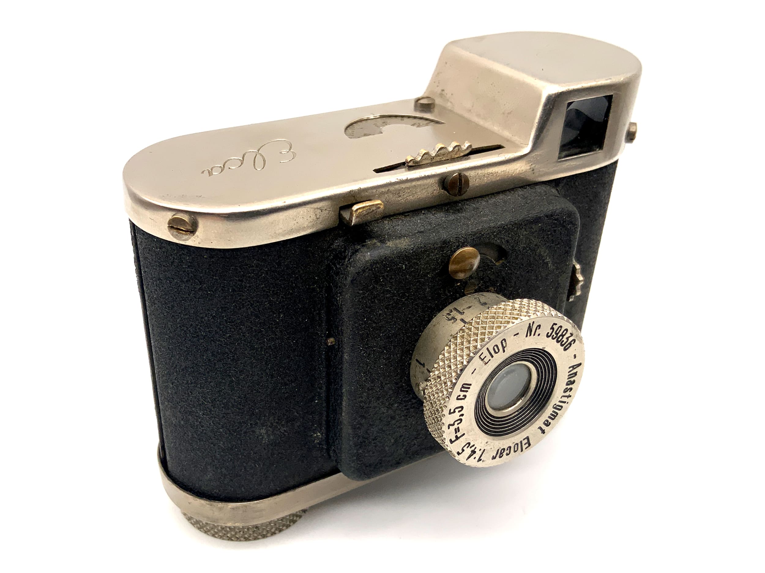 Elop Elca viewfinder camera with Elcor 3.5cm 1:4.5 compact camera analog camera