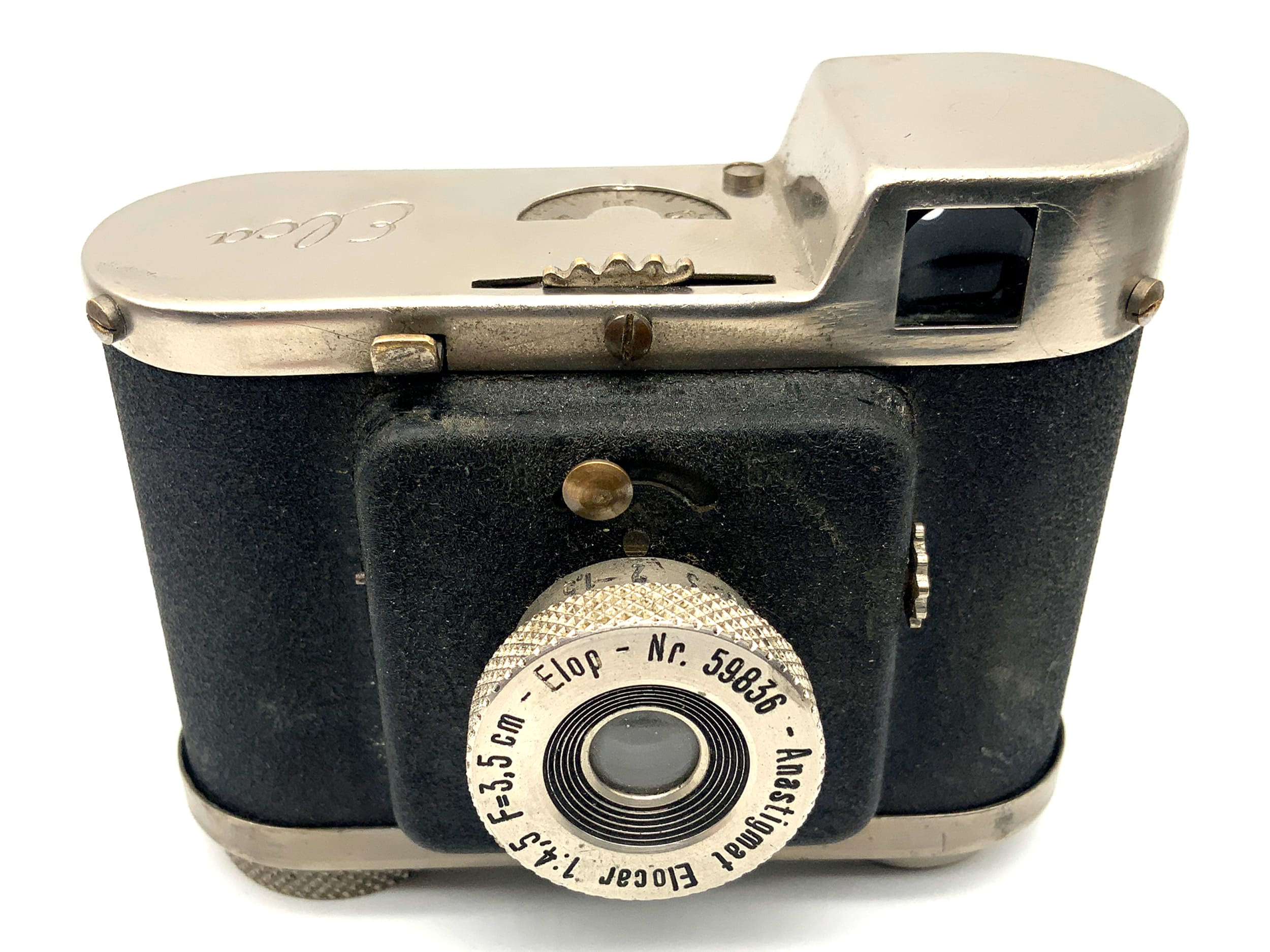 Elop Elca viewfinder camera with Elcor 3.5cm 1:4.5 compact camera analog camera