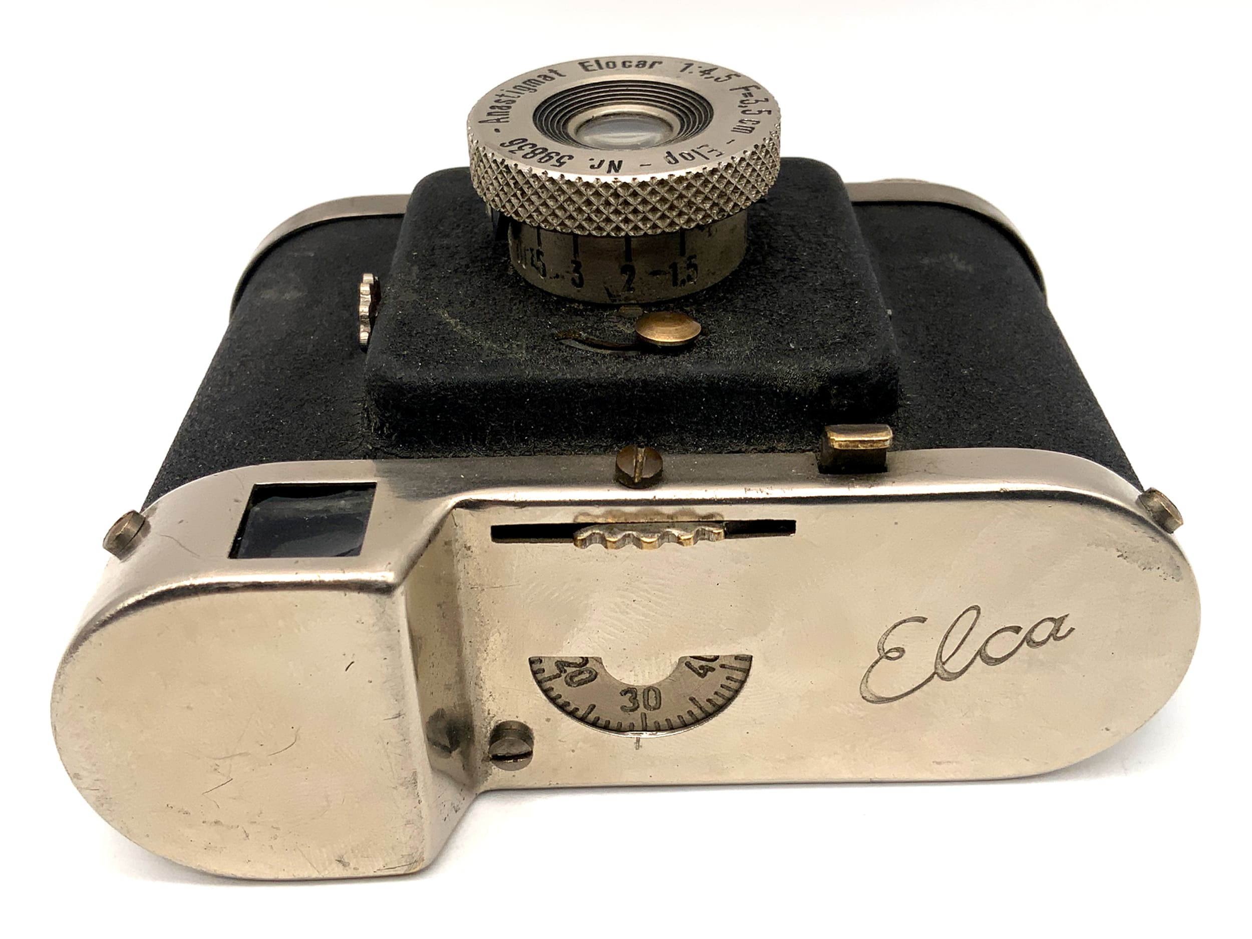 Elop Elca viewfinder camera with Elcor 3.5cm 1:4.5 compact camera analog camera