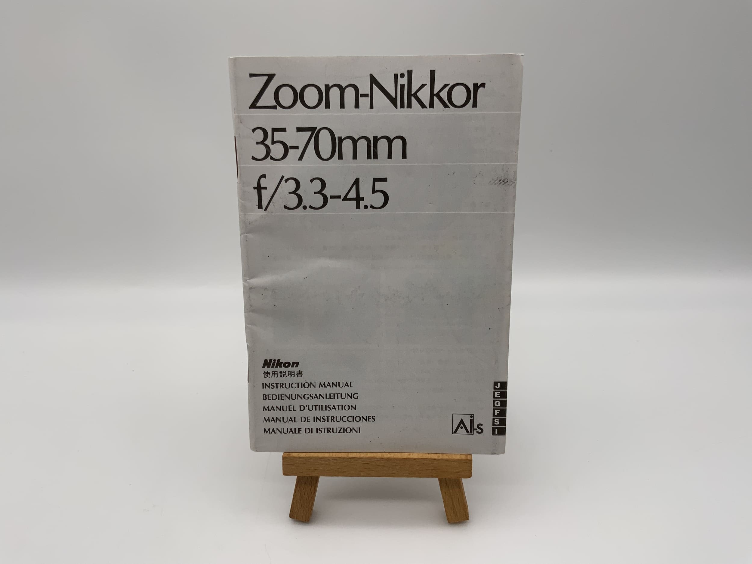 Nikon 35-70mm f/3.3-4.5 Zoom Nikkor Ai-S User Manual (German)