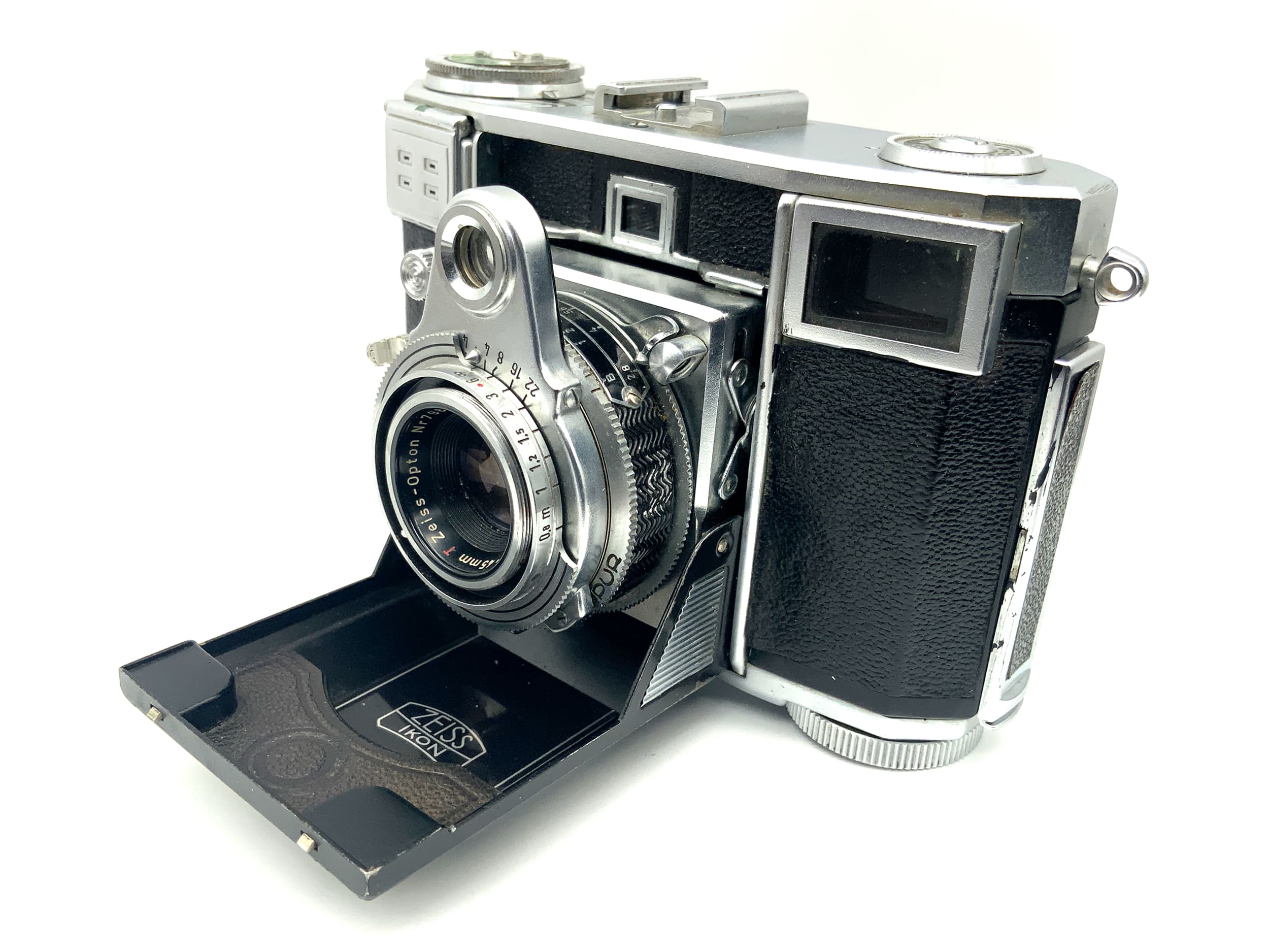 Zeiss Ikon Contessa folding camera with Tessar 45mm 1:2.8 red T !Beli defective!