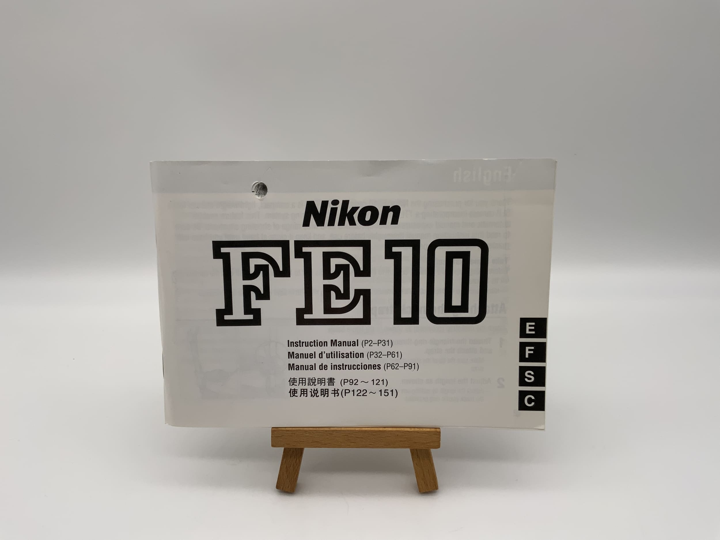 Nikon FE10 User Manual (English)