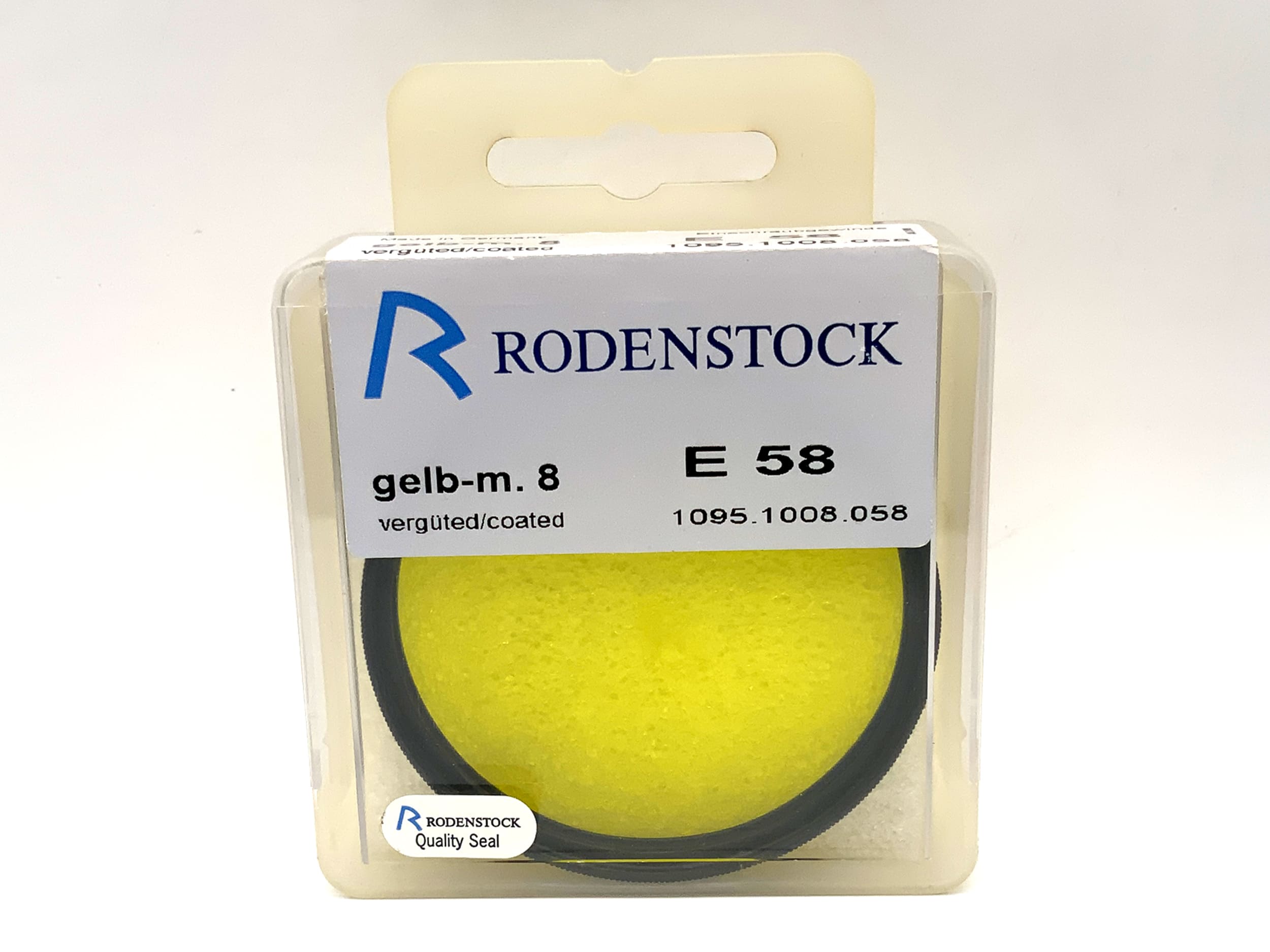 Rodenstock color filter E 58 No. 8/3x yellow in case, 58mm filter thread