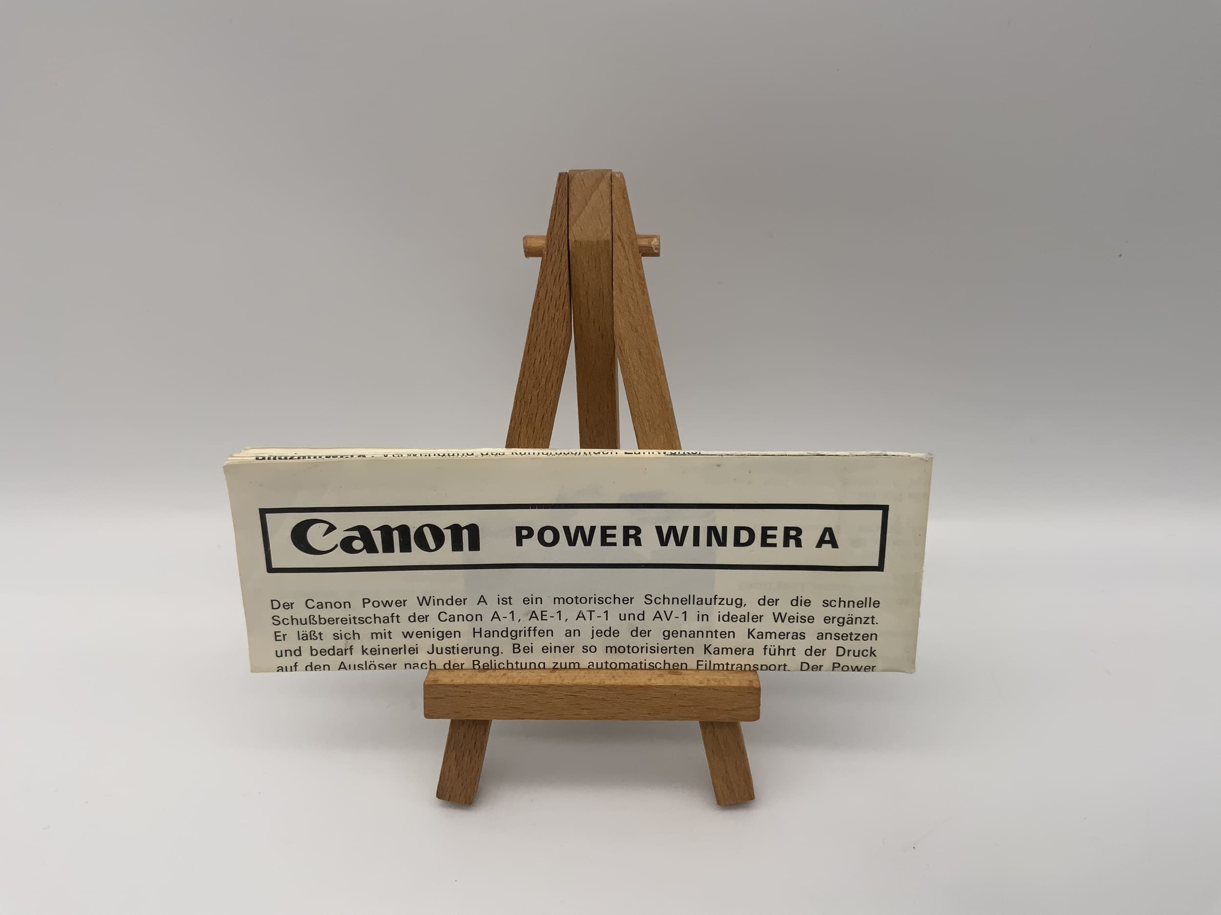 Canon Power Winder A User Manual German