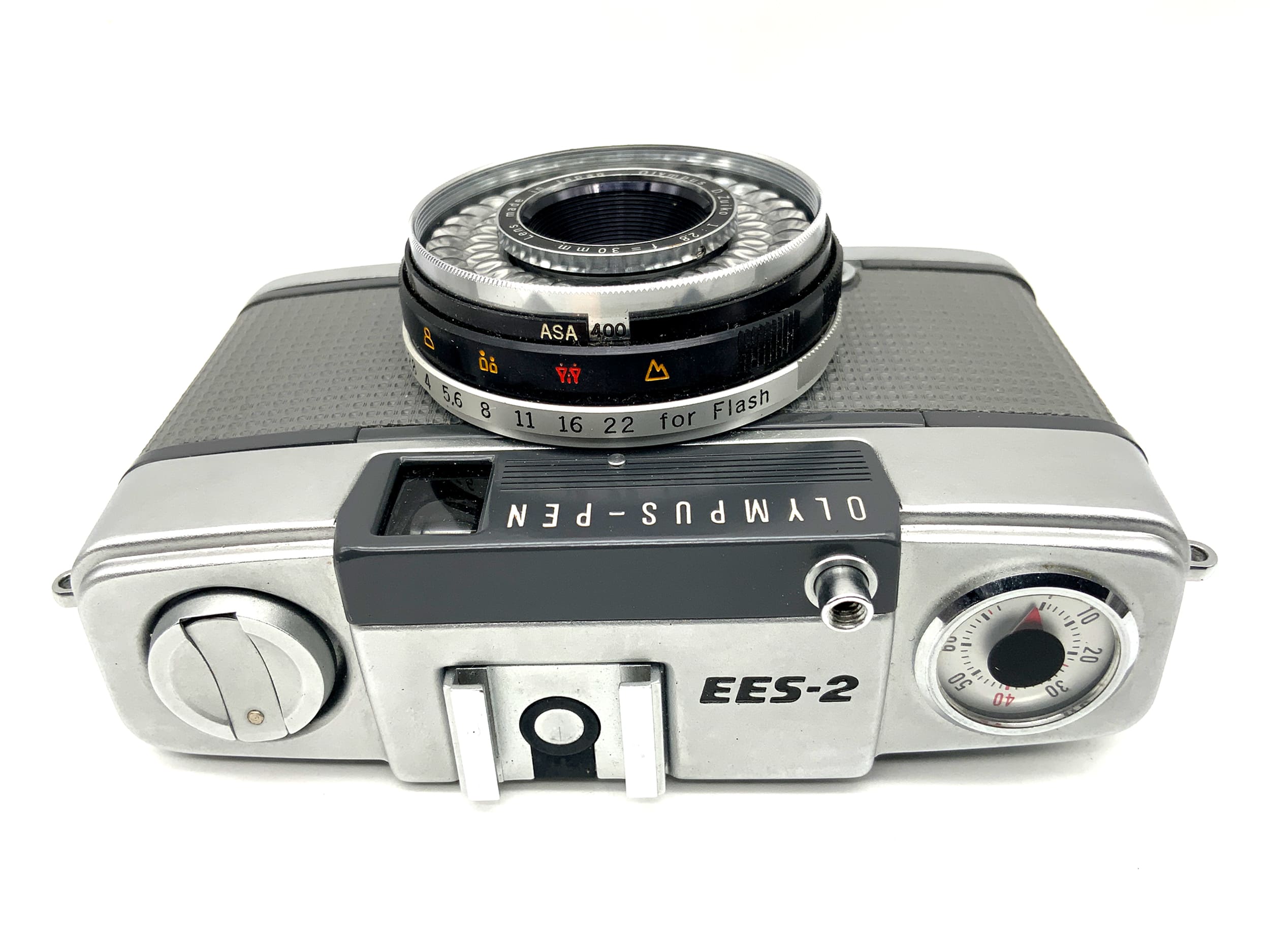 Olympus PEN EES-2 rangefinder camera with D.Zuiko 30mm 1:2.8 analog camera