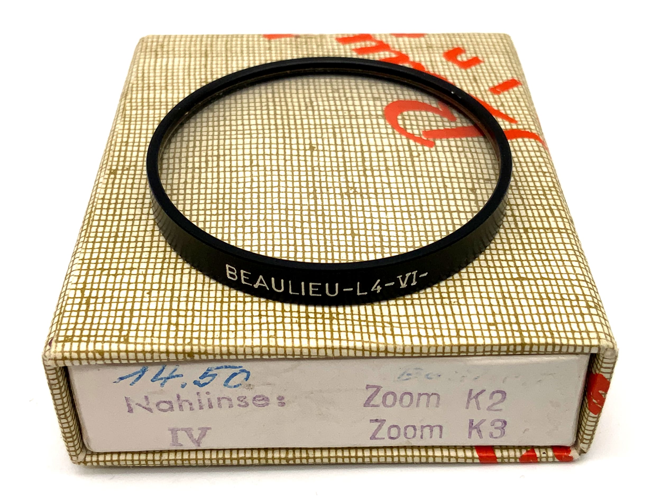 Beaulieu Close-Up Lens L4-VI in original packaging, Series VI insert filter