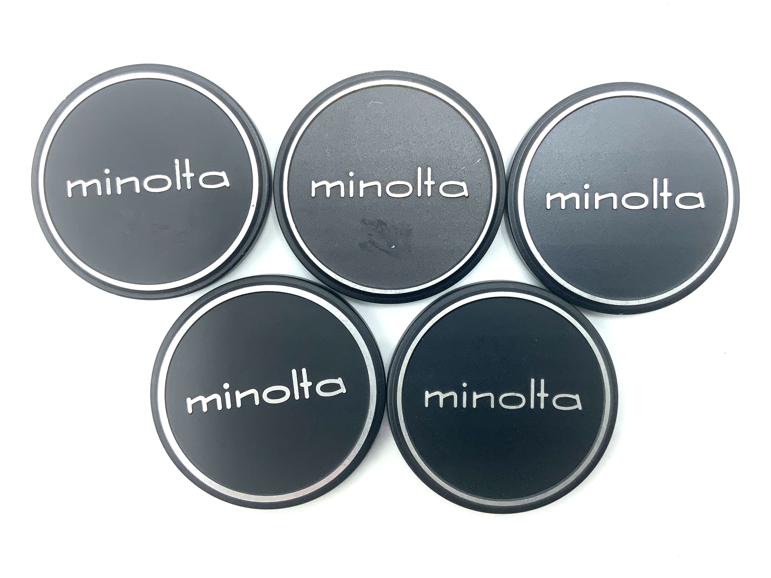Minolta Objektivfrontdeckel 5 Stück alu Metall slip on lens cap (54mm)
