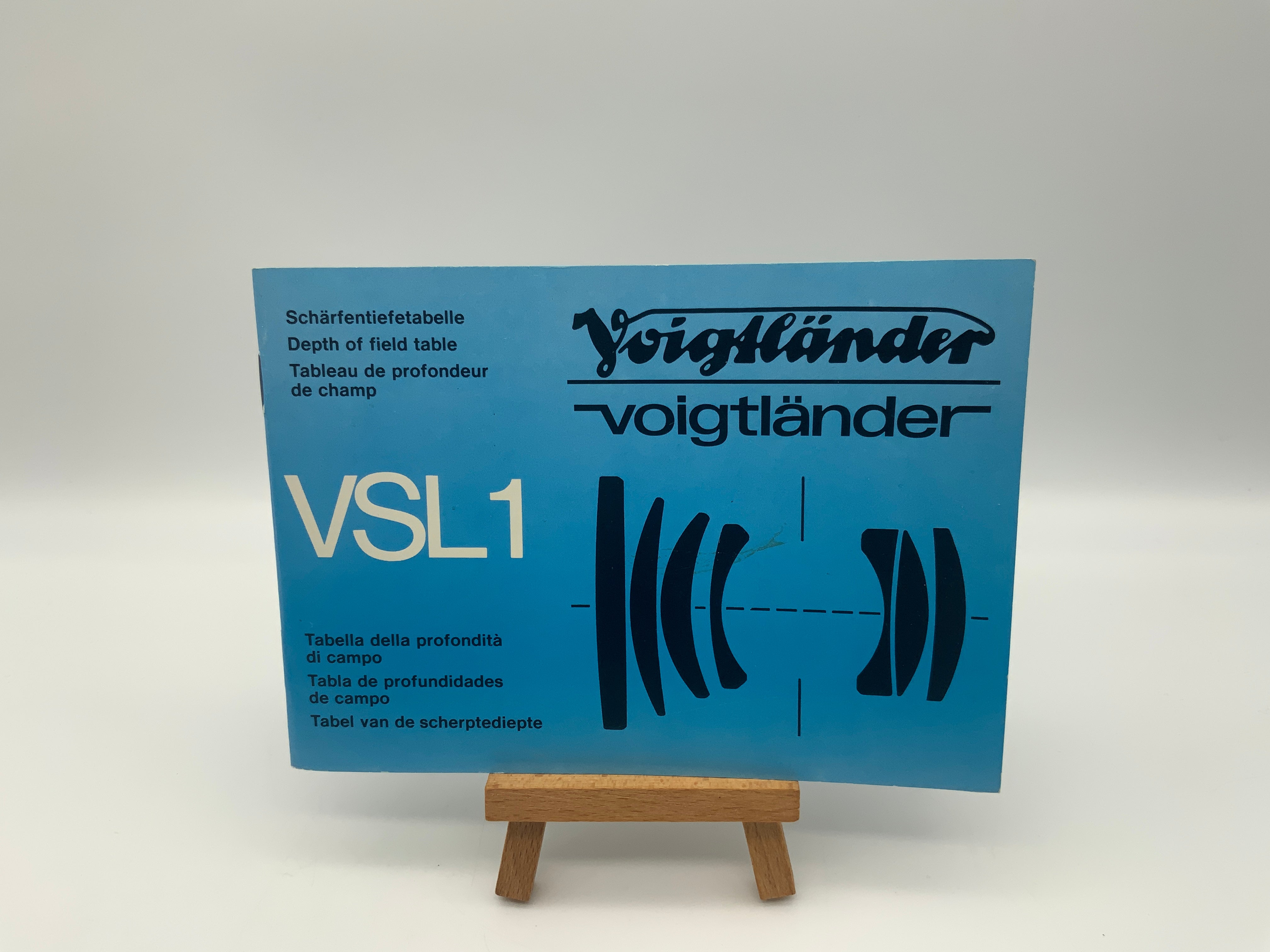 Voigtländer VSL 1 Depth of Field Table User Manual German