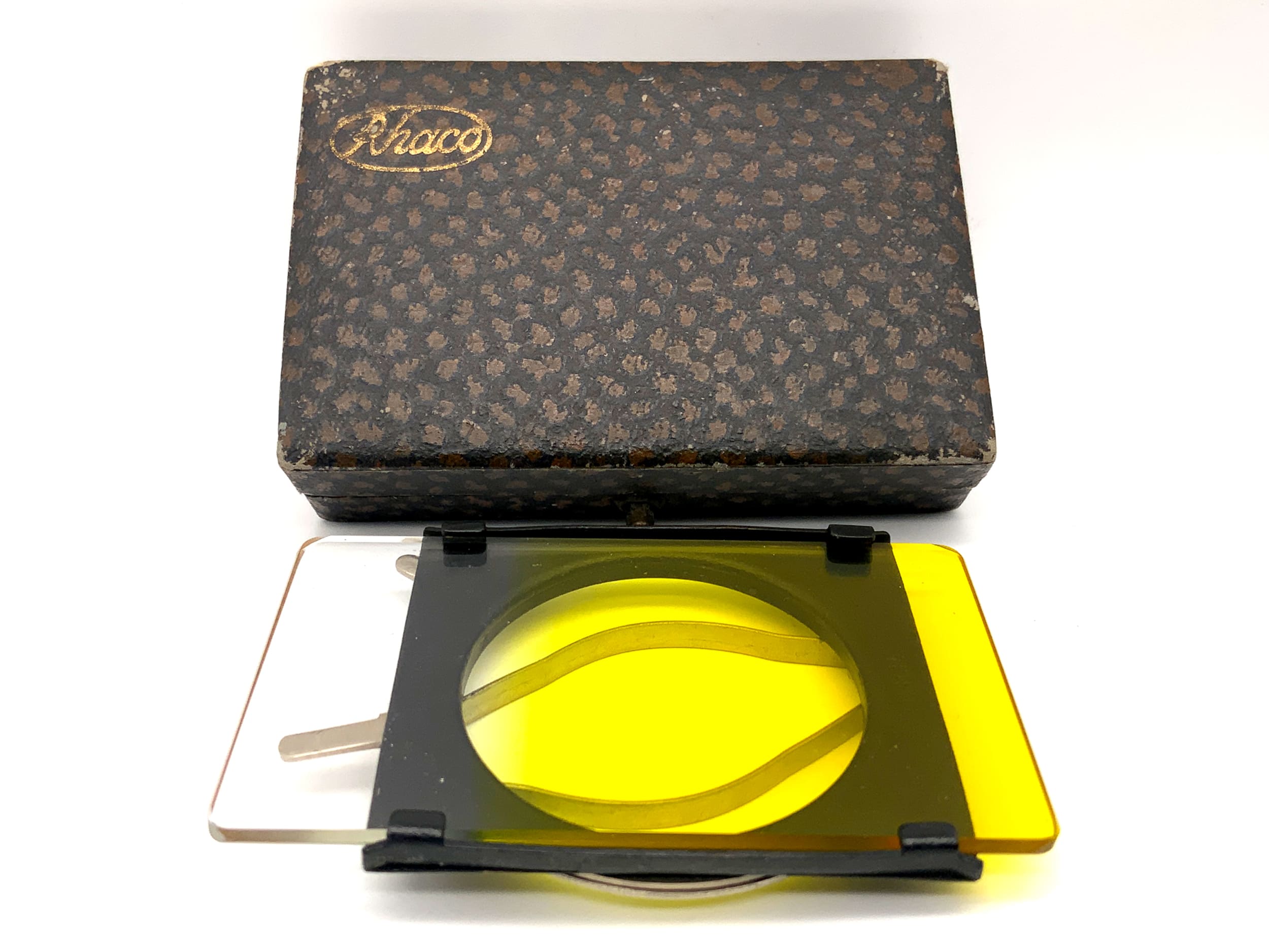 Rhaco graduated filter Orthoplan yellow + case 7930 filter 45x75mm circular