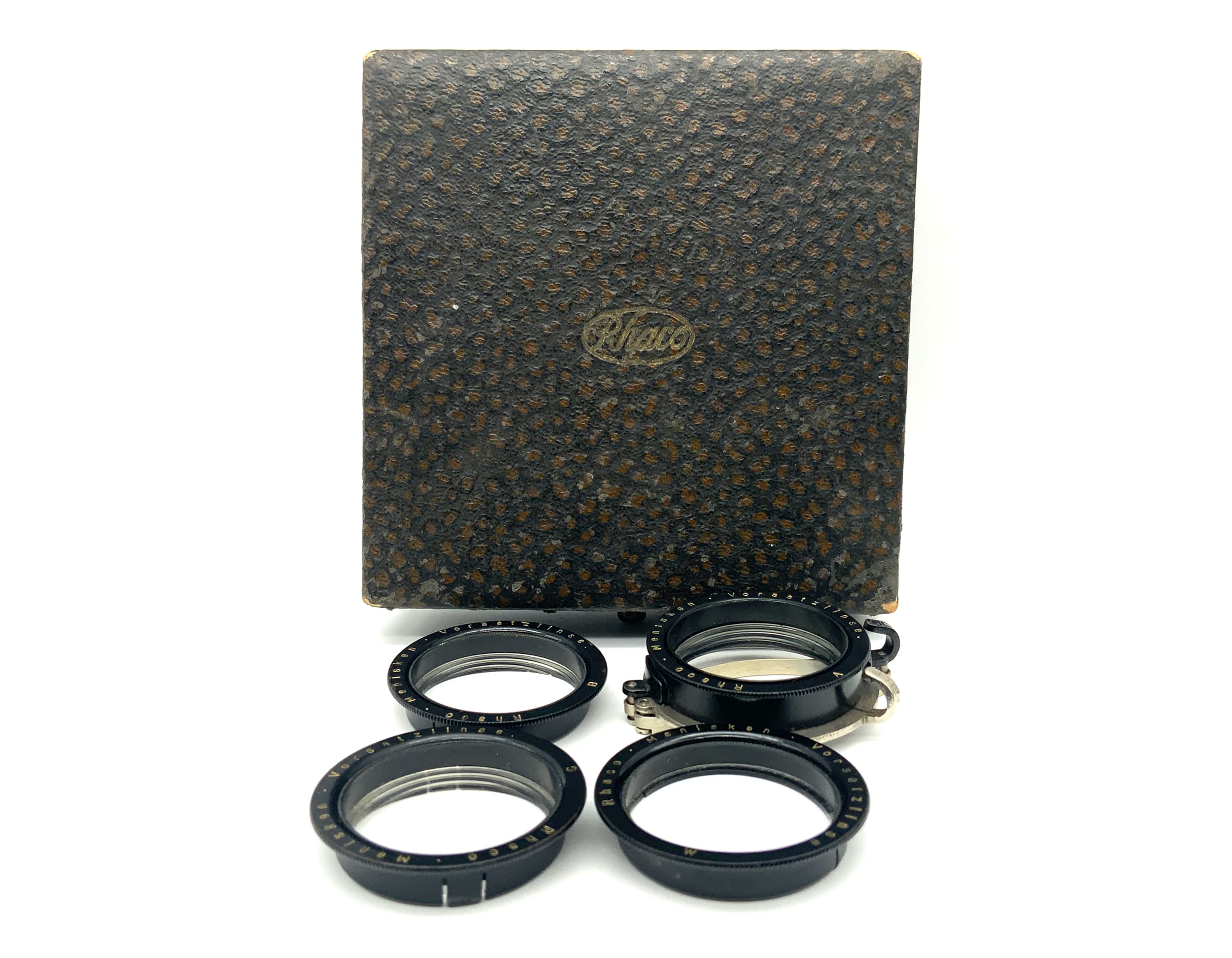 Rhaco Meniscus Attachment Lens A, B, C, W with Holder in Case, Filter, Filter Thread