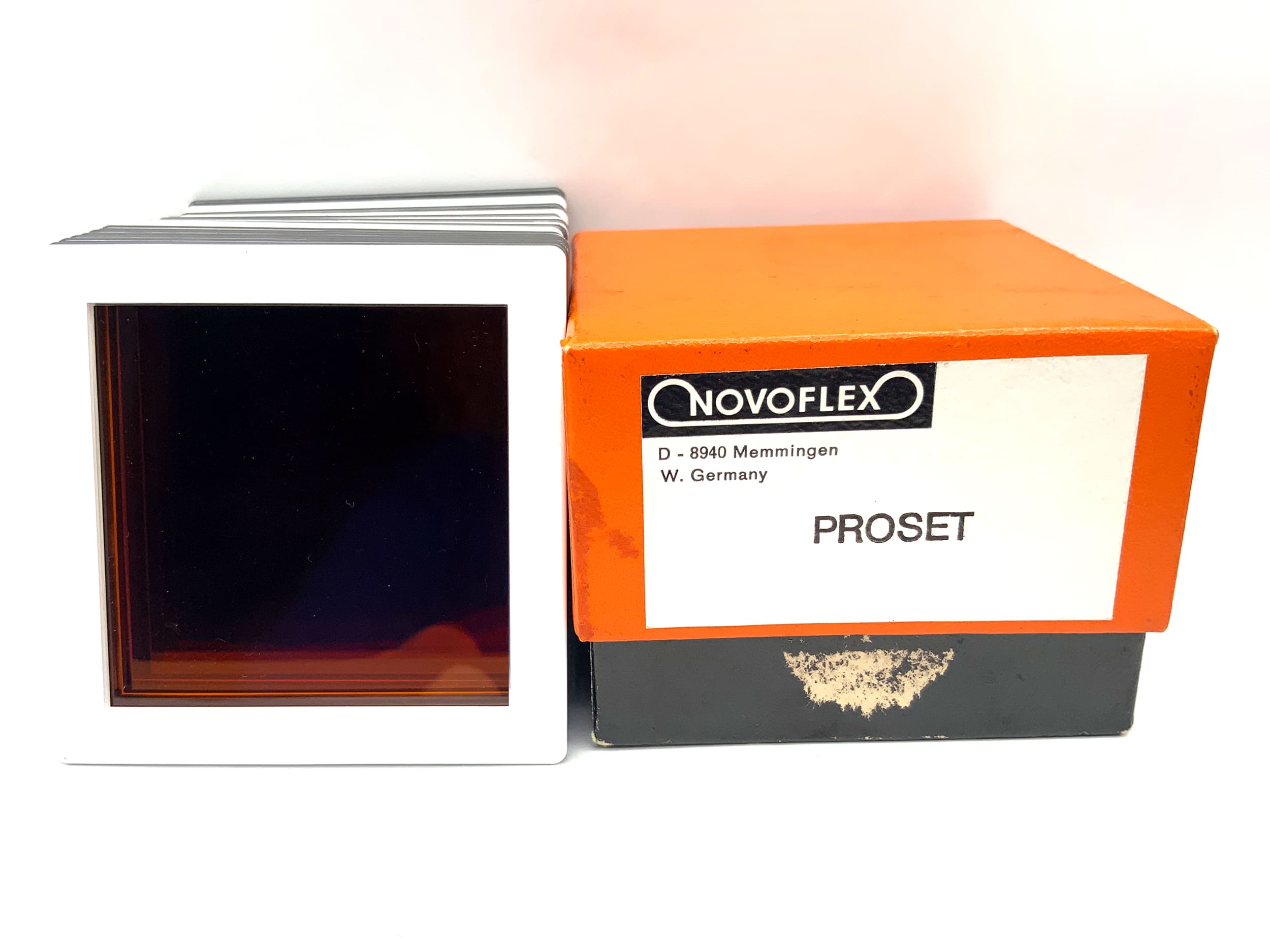 Novoflex Proset filter set in original packaging, 7x7 circular filter thread