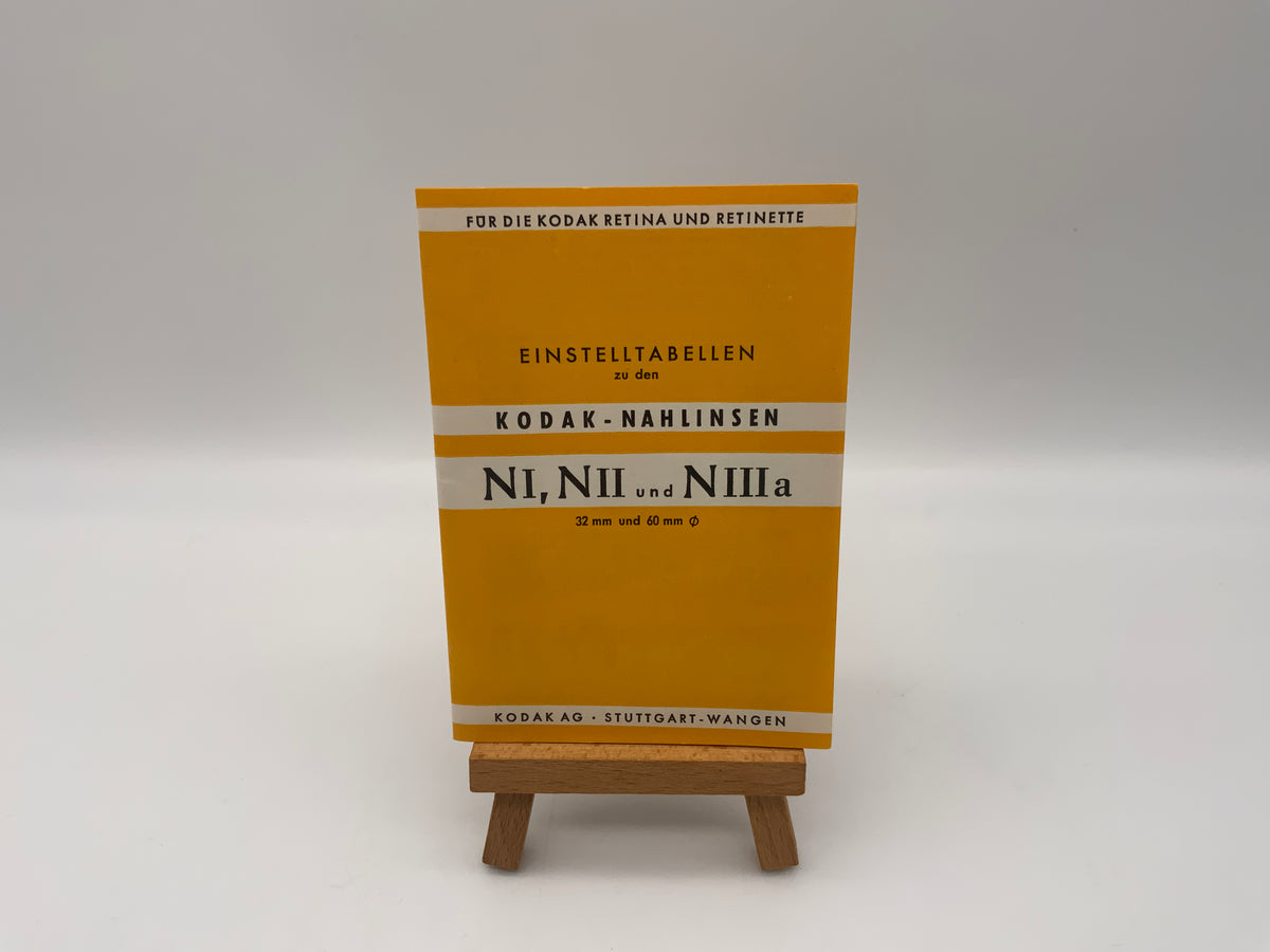 Kodak Close-Up Lenses NI, N II and N IIIa User Manual German