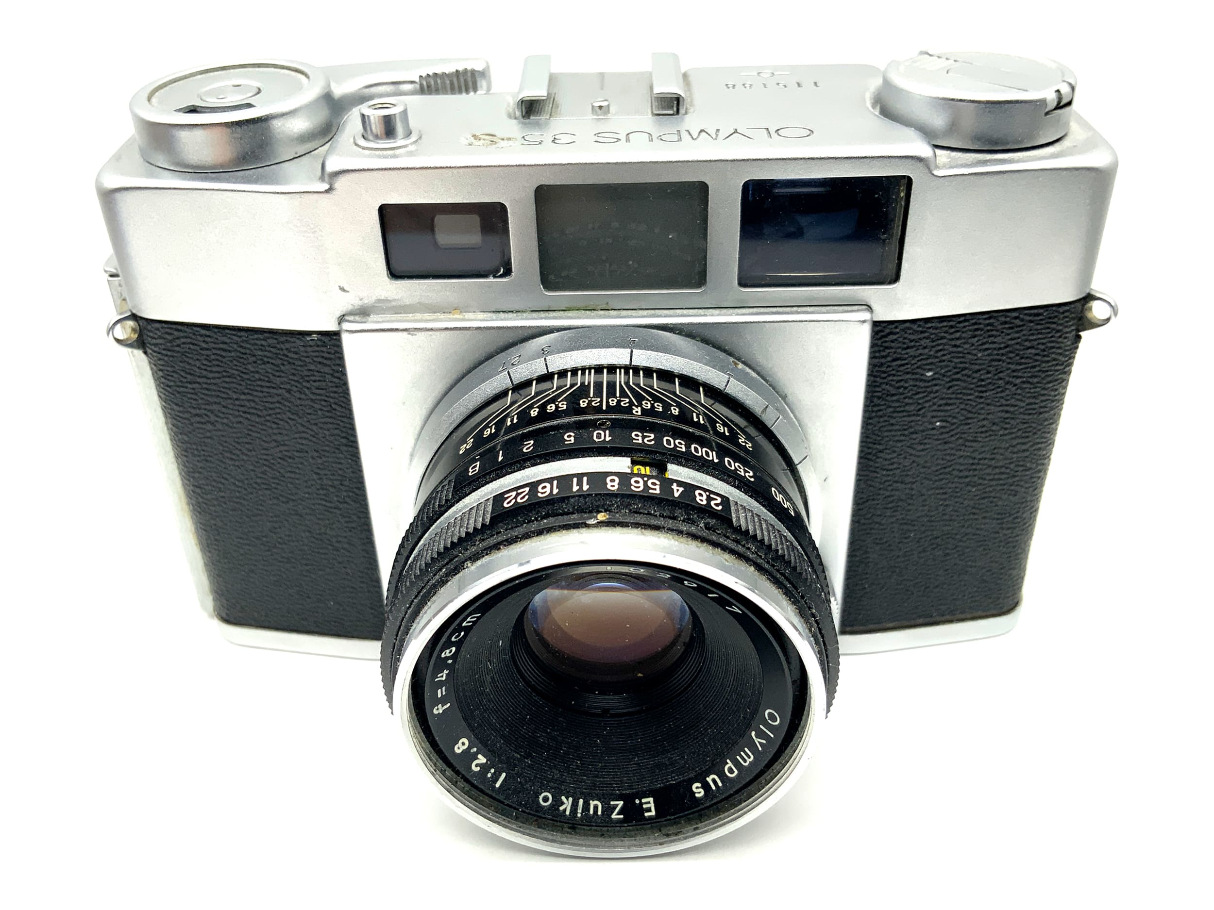 Olympus 35-S rangefinder camera with E.Zuiko 48mm 1:2.8 compact camera analog camera