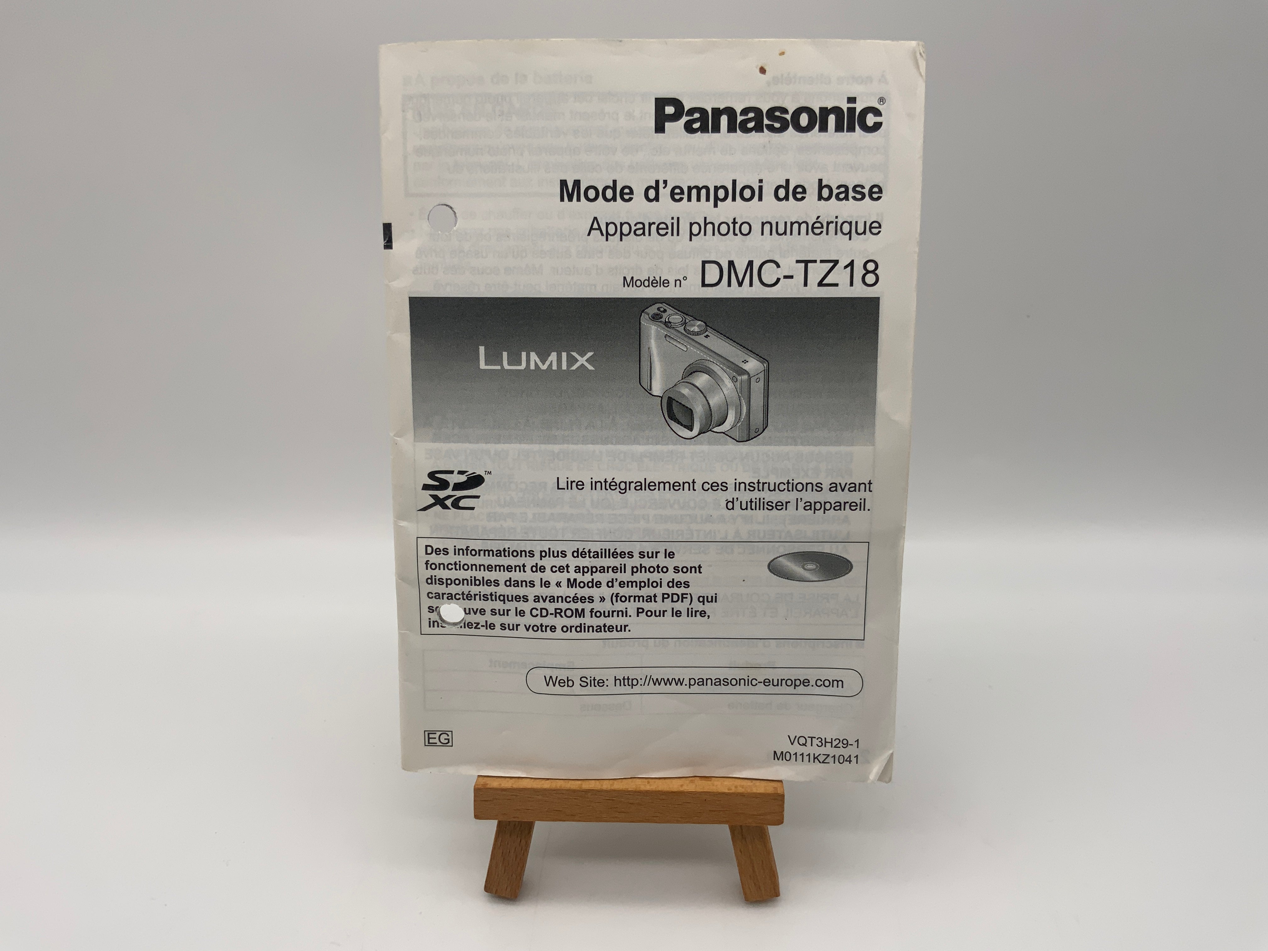 Panasonic DMC-TZ18 User Manual (French)