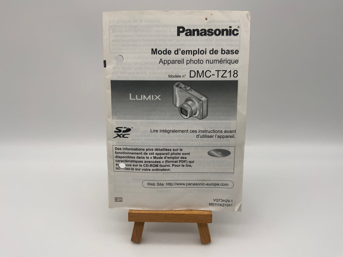 Panasonic DMC-TZ18 User Manual (French)