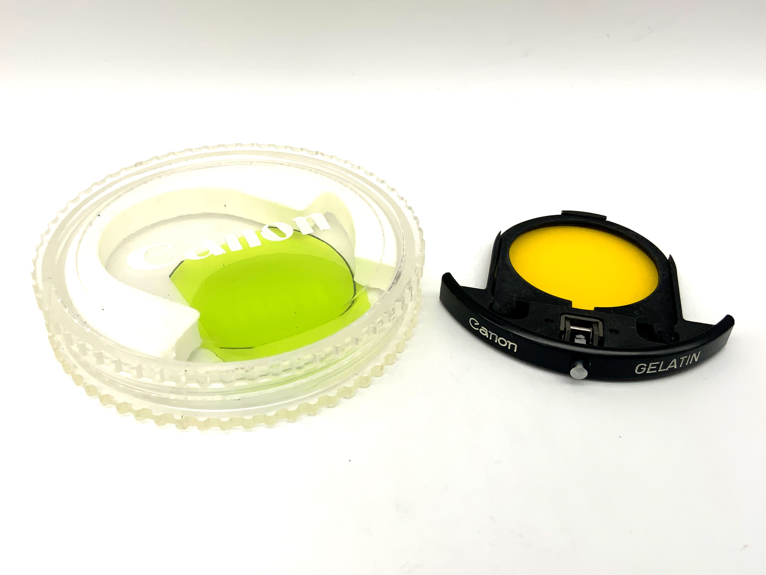 Canon Gelatin Filter Holder Drop-In Y3 2x yellow + 2x green for FD300/4-FD500/8 34mm