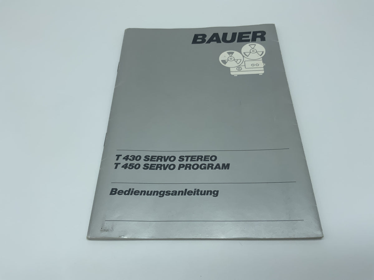 Bauer T 430 Servo Stereo T 450 Servo Program Bedienungsanleitung Deutsch