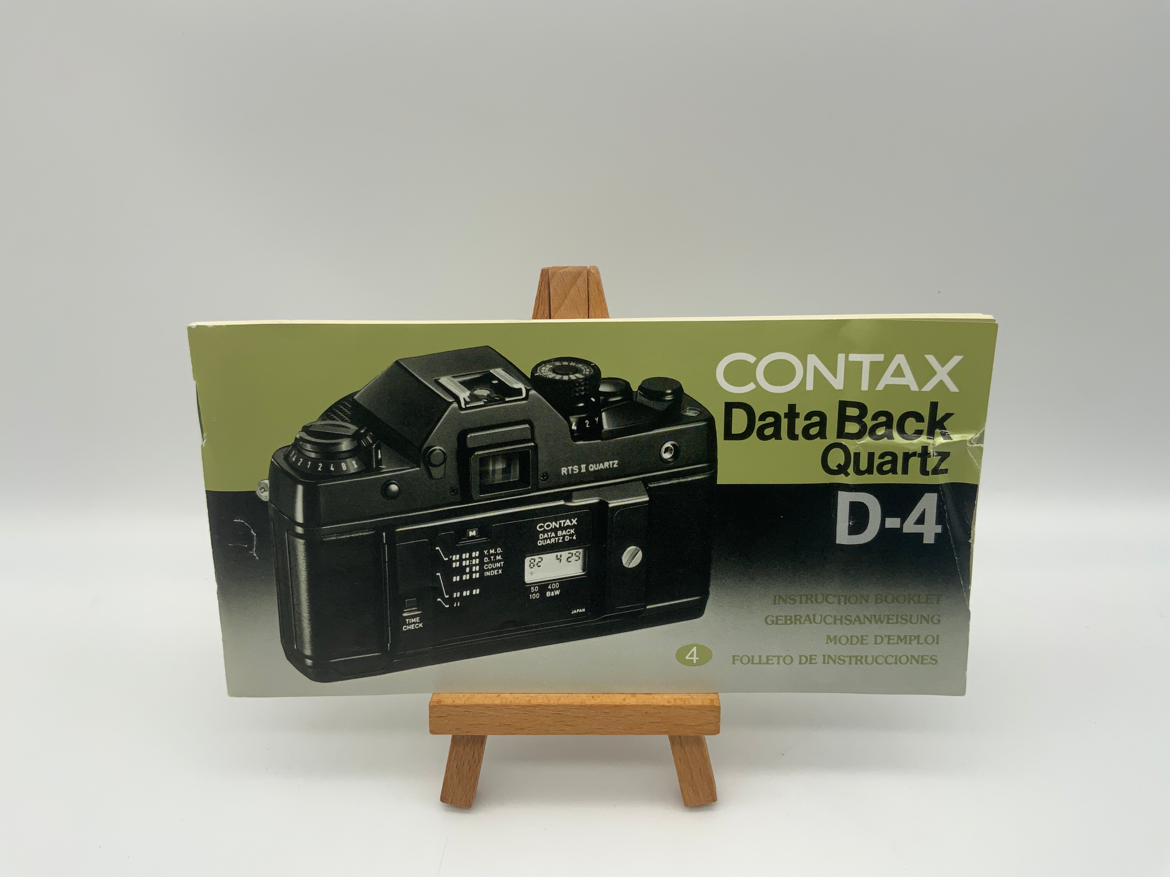 Contax Data Back Quartz D-4 User Manual (German)