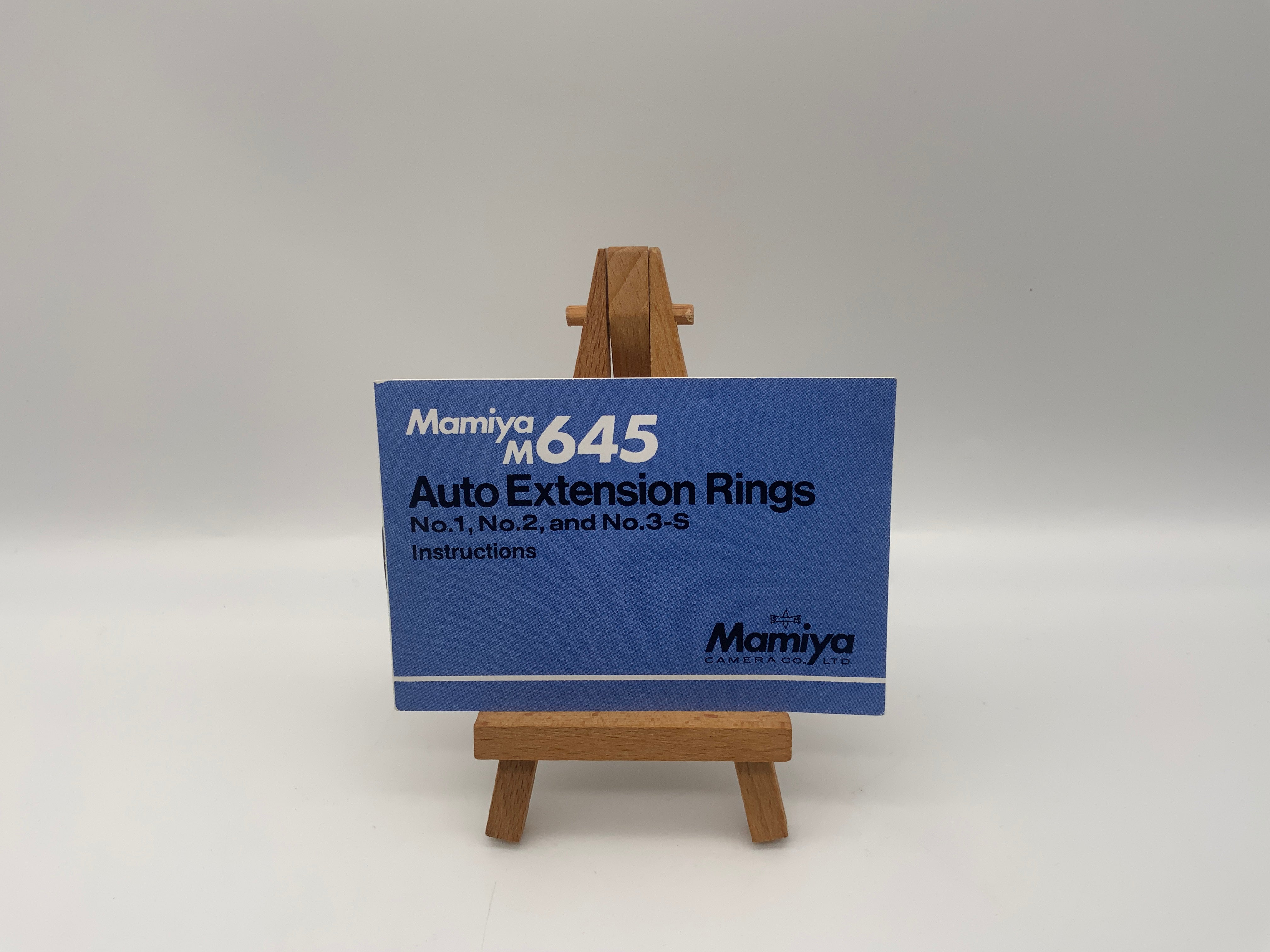 Mamiya M645 Auto Extension Rings No. 1, No. 2, No. 3s User Manual (English)