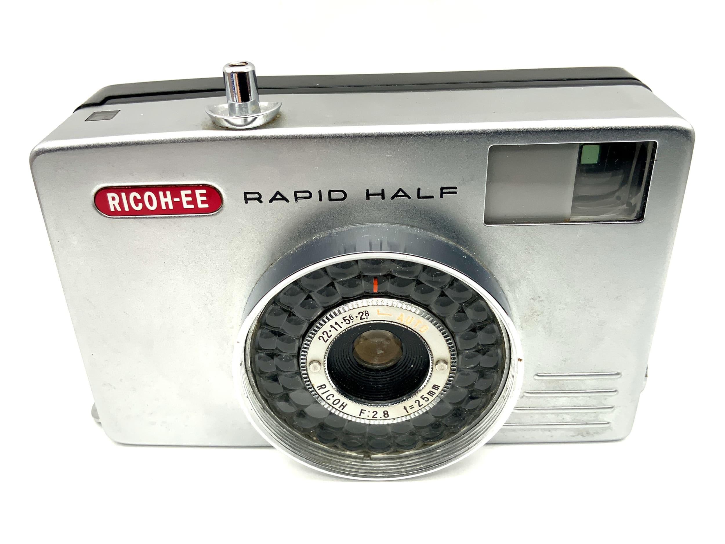 Ricoh EE Rapid Half viewfinder camera with 25mm 1:2.8 half-frame camera, analog camera