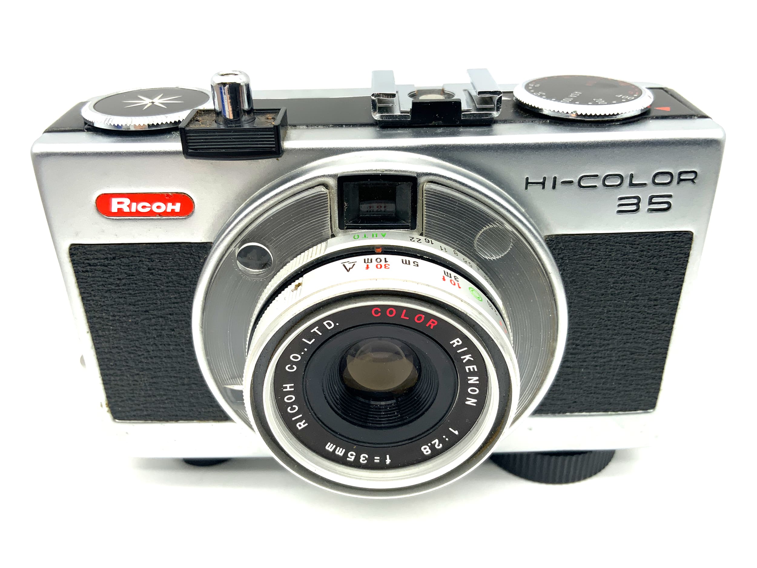 Ricoh HI-Color 35 viewfinder camera with Color Rikenon 35mm 1:2.8 analog camera