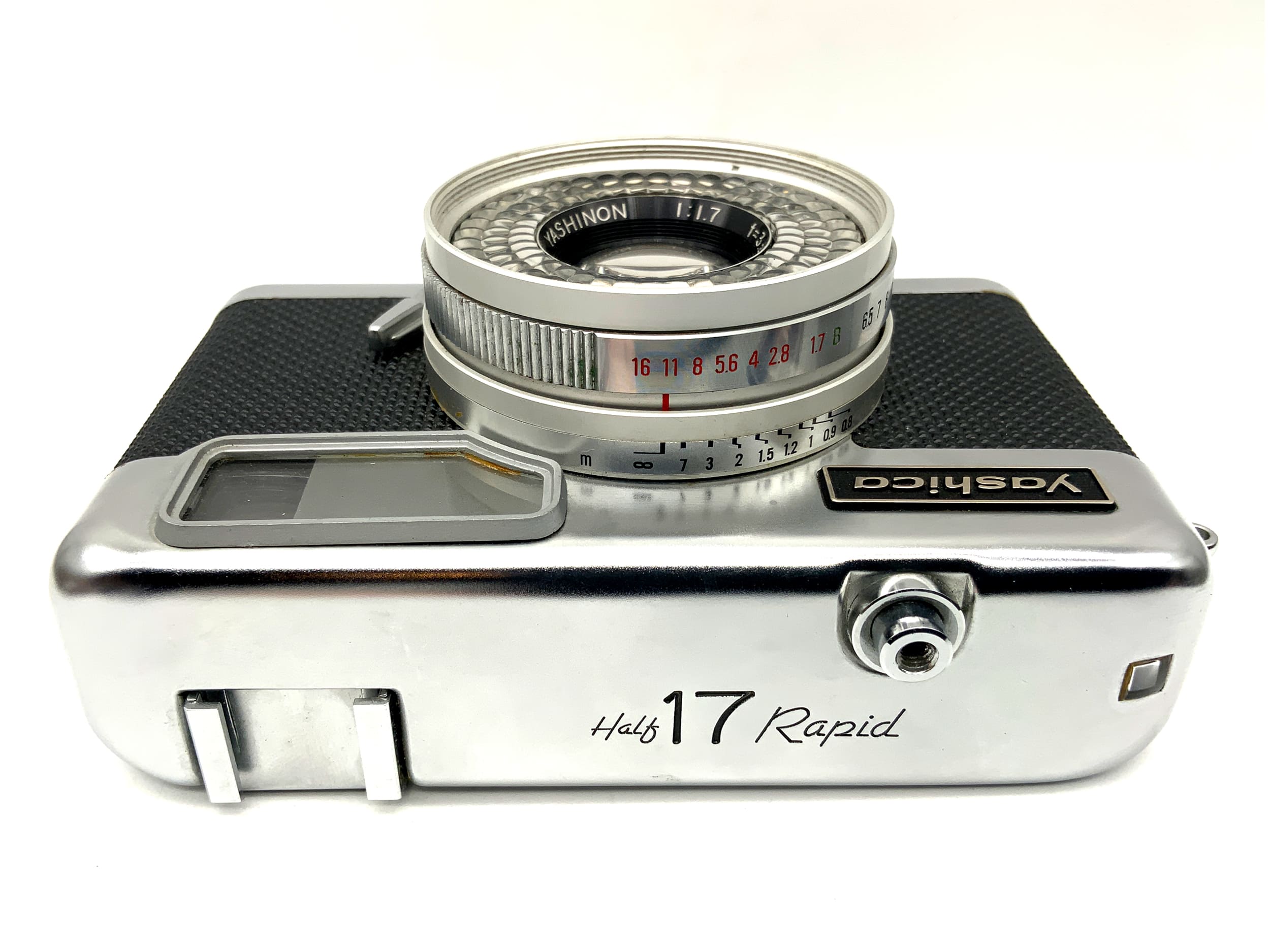 Yashica Half 17 Rapid viewfinder camera with Yashinon 32mm 1:1.7 half-frame camera