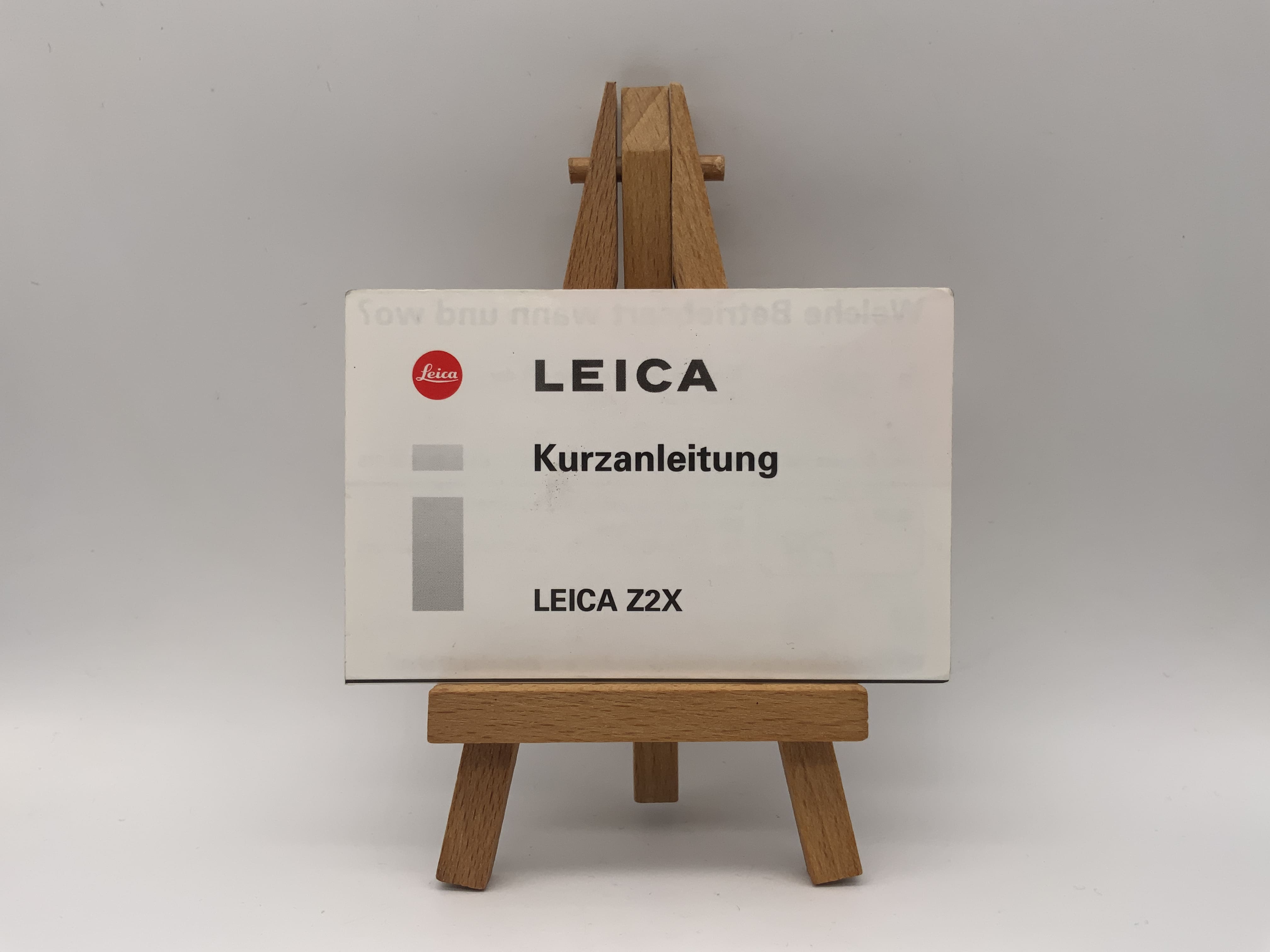 Leica Z2X Kurzanleitung Deutsch