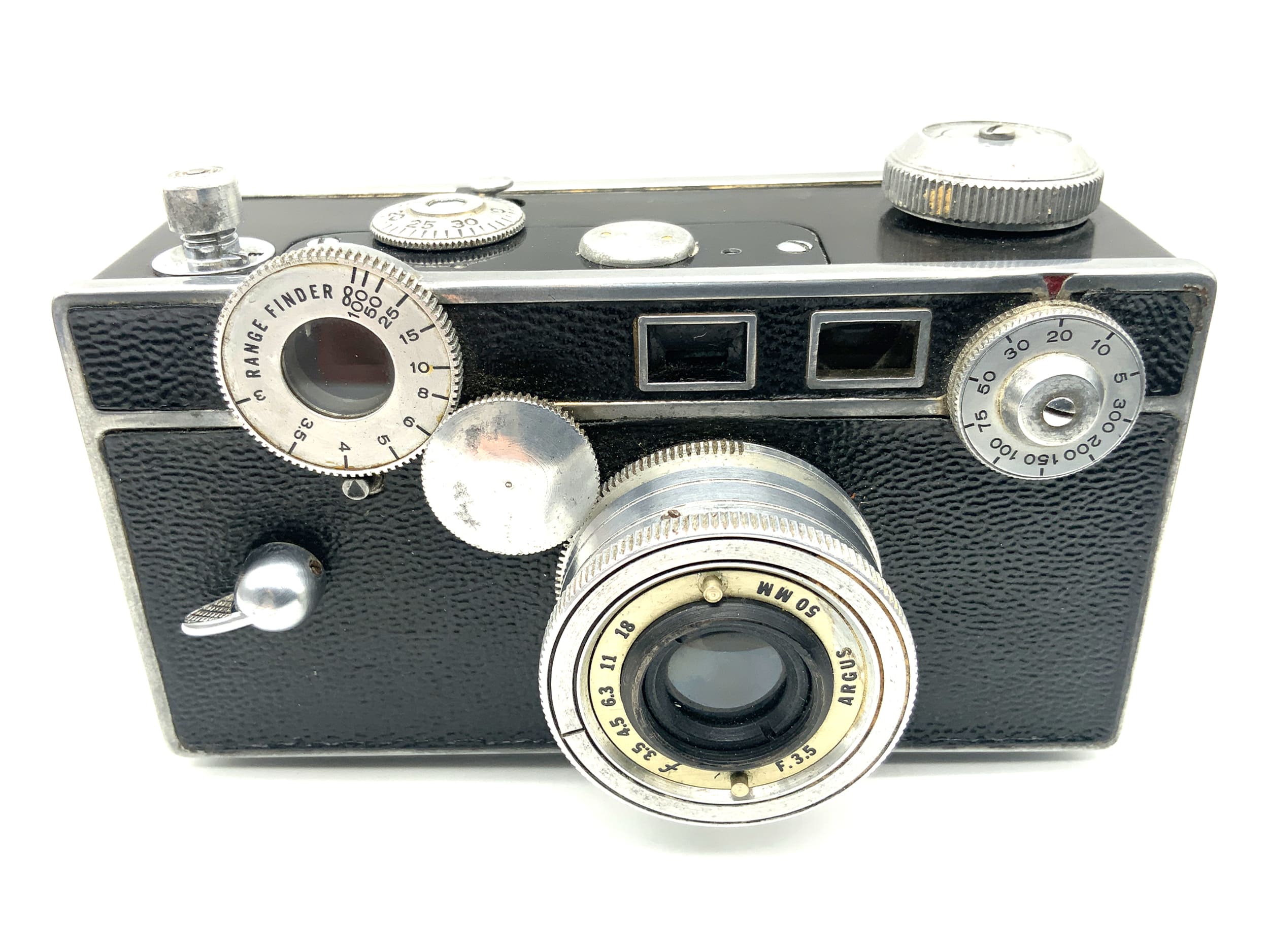 Argus C3 viewfinder camera with 50mm f/3.5 US WW2 compact camera analog camera