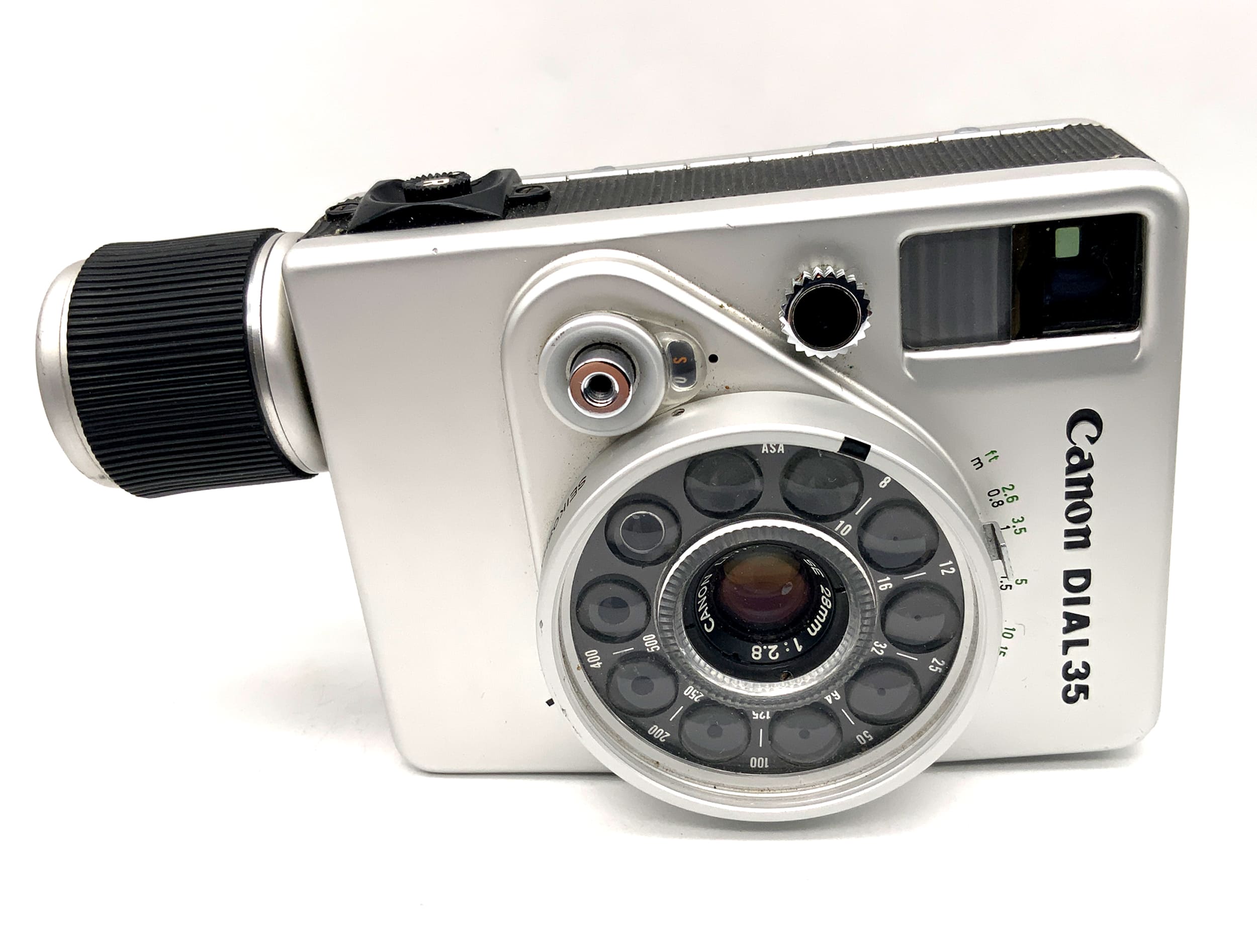 Canon Dial 35 viewfinder camera with SE28mm 1:2.8 half-frame camera, analog camera
