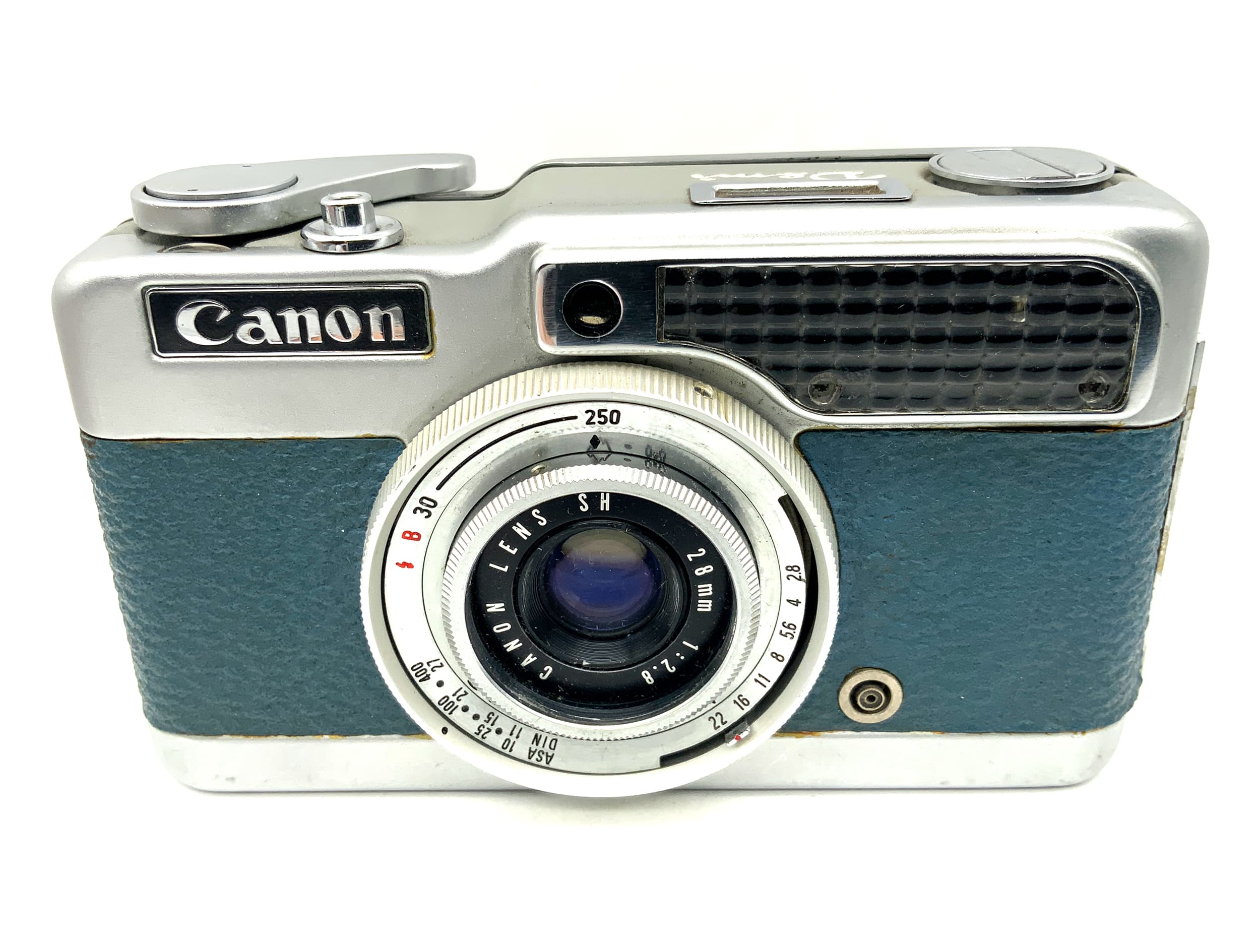 Canon Demi viewfinder camera with SH 28mm 1:2.8 half-frame camera, analog camera