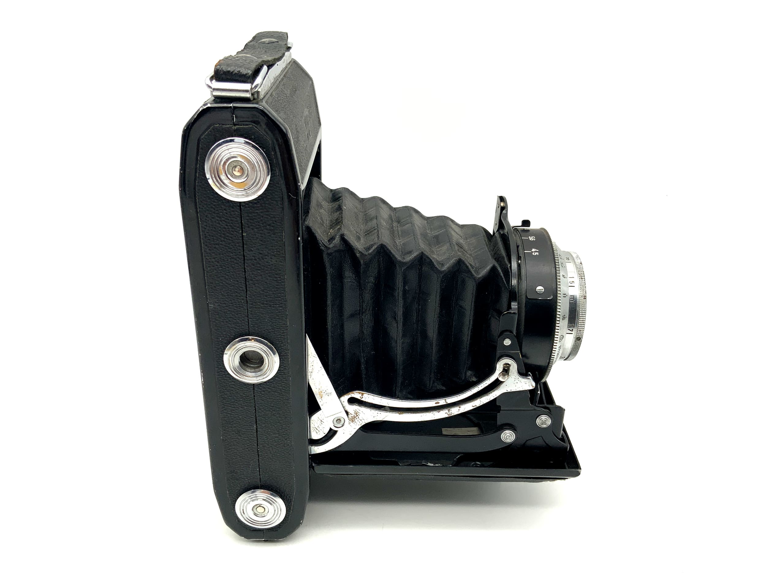 Zeiss Ikon Ercona folding camera with Novonar Anastigmat 110mm 4.5 red V