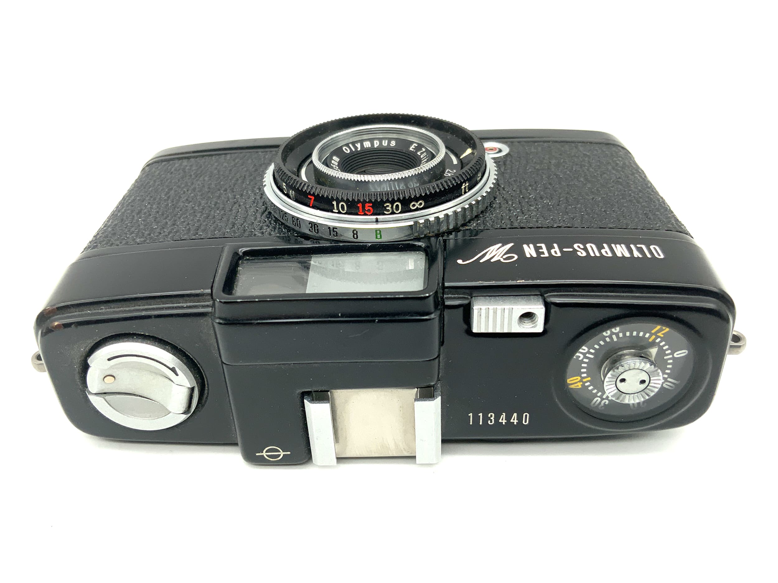Olympus PEN W rangefinder camera with E.Zuiko-W 25mm 1:2.8 half-frame camera