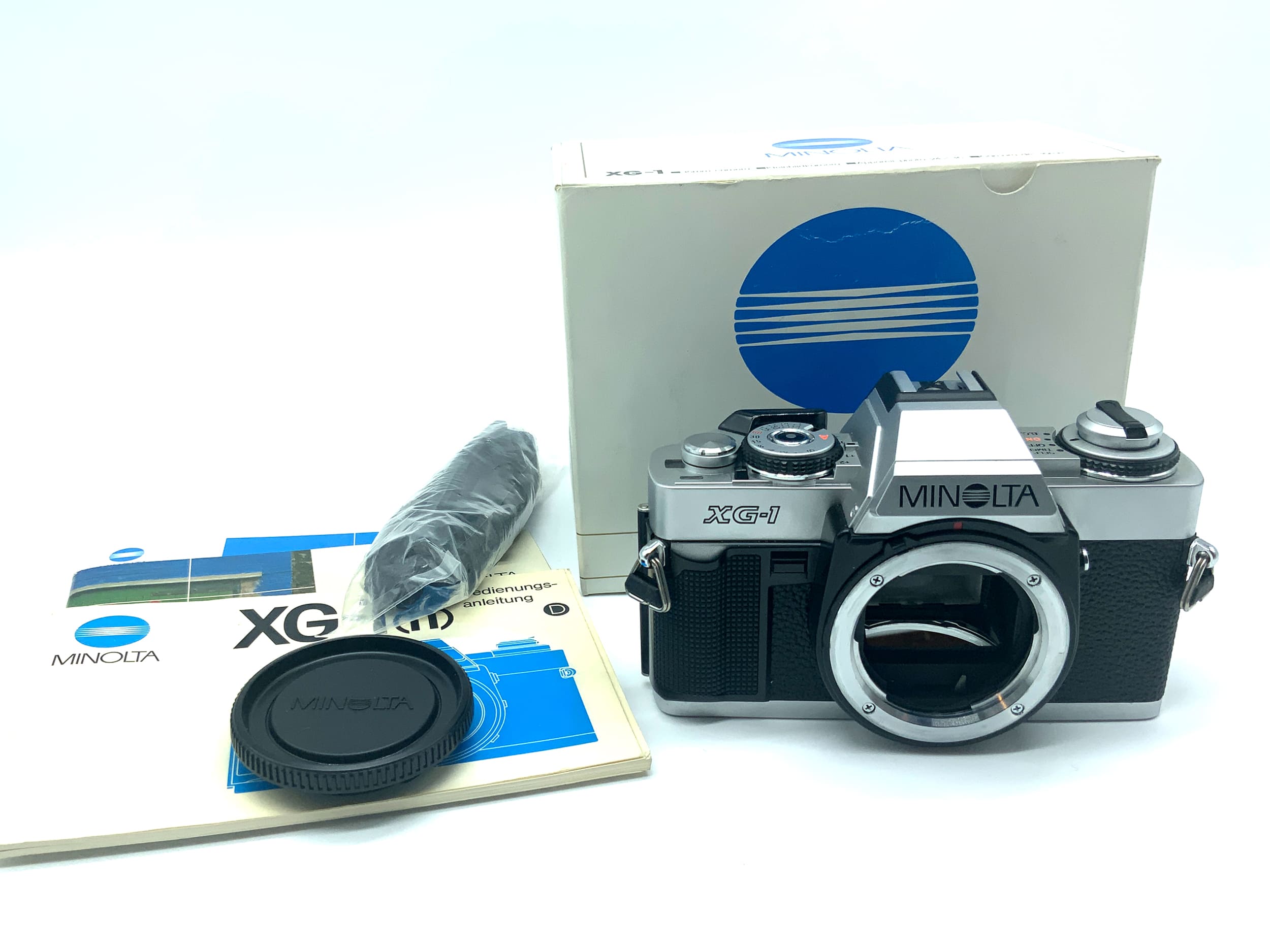 Minolta XG-1(n) SLR in OVP + Gurt + Anleitung 35mm SLR analog Body (Minolta MD)