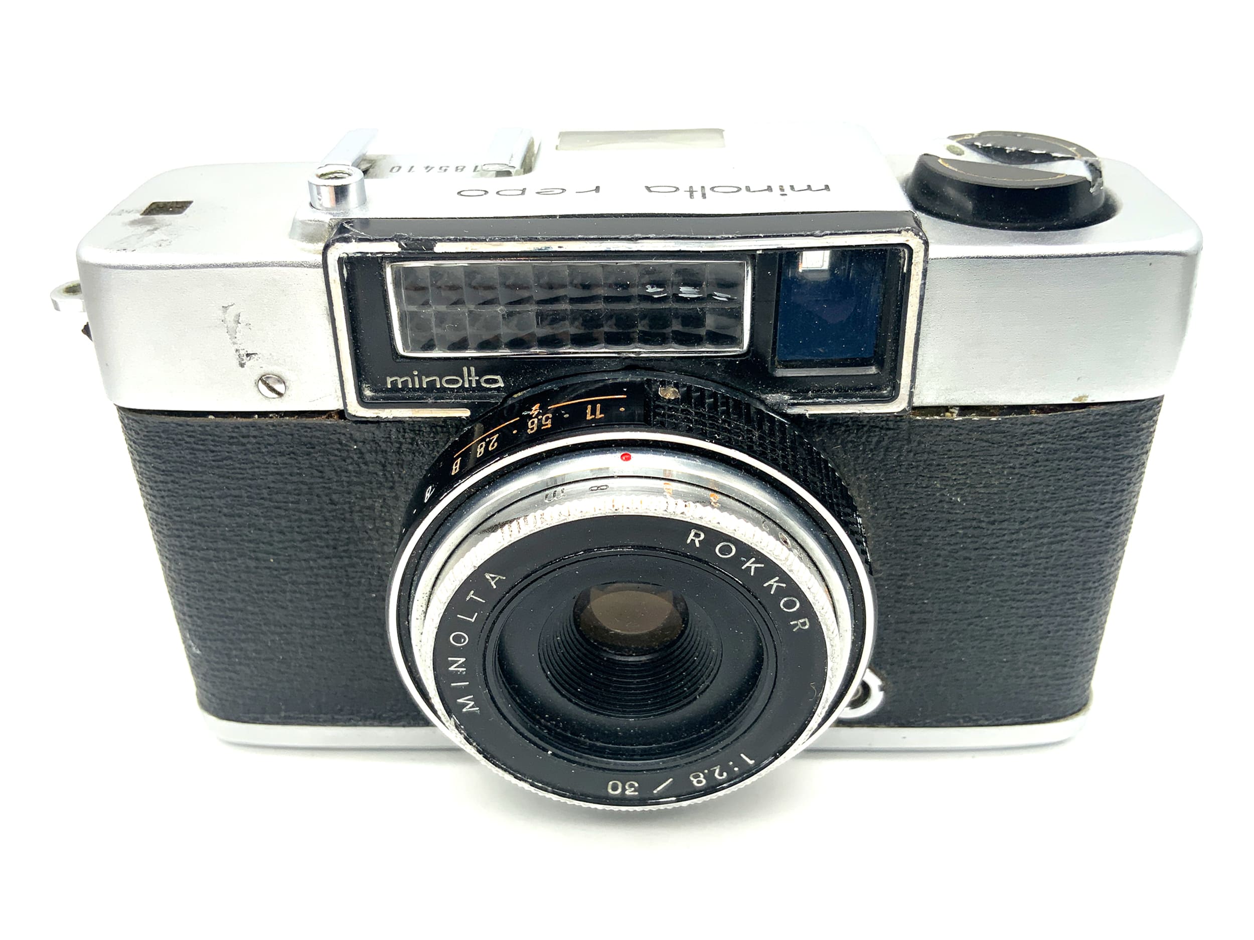 Minolta Repo rangefinder camera with Rokkor 30mm 1:2.8 half-frame camera, analog camera