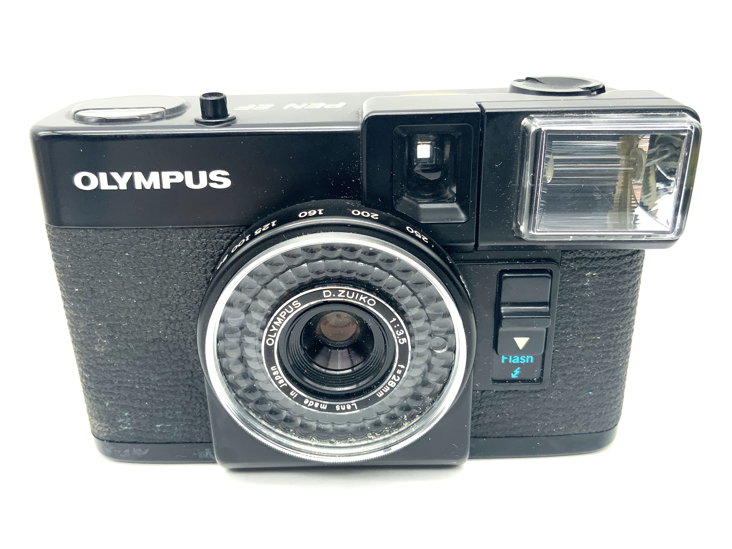 Olympus PEN EF rangefinder camera with D.Zuiko 28mm 1:3.5 half-frame camera, analog camera
