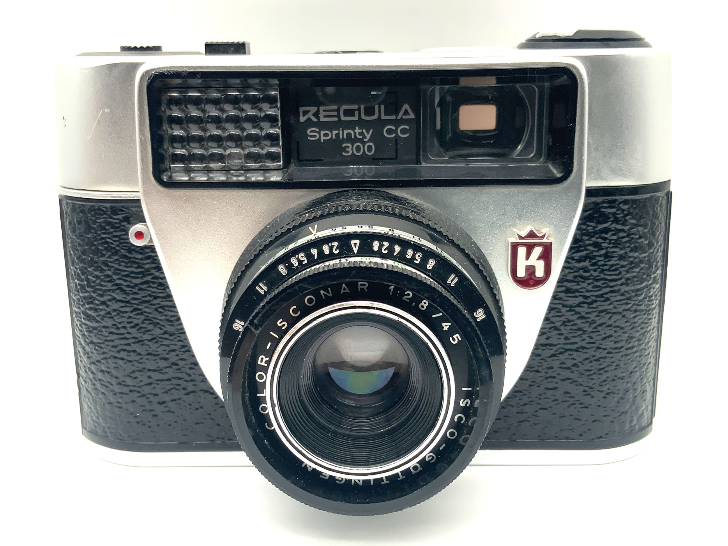 King KG Regula Sprinty CC 300 viewfinder camera with Color Isconar 1:2.8/45 Rectamat