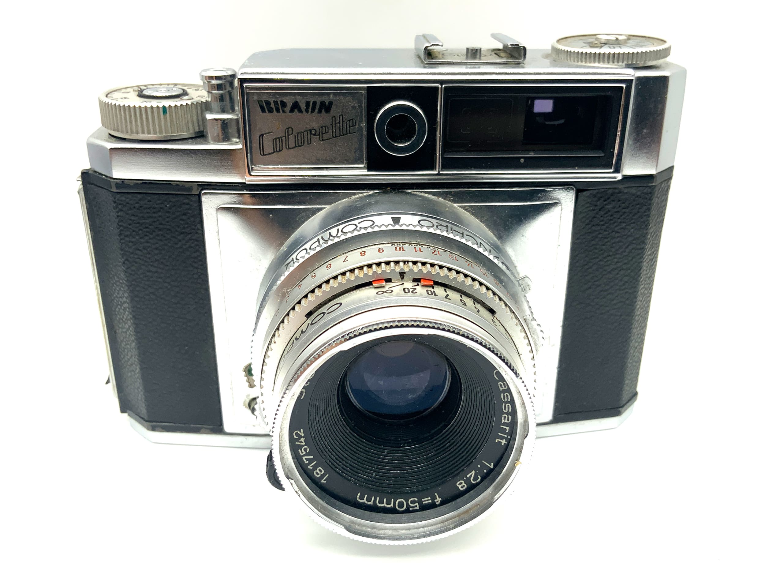 Braun Colorette rangefinder camera with Steinheil Cassarit 1:2.8/50mm Synchro Compur lens
