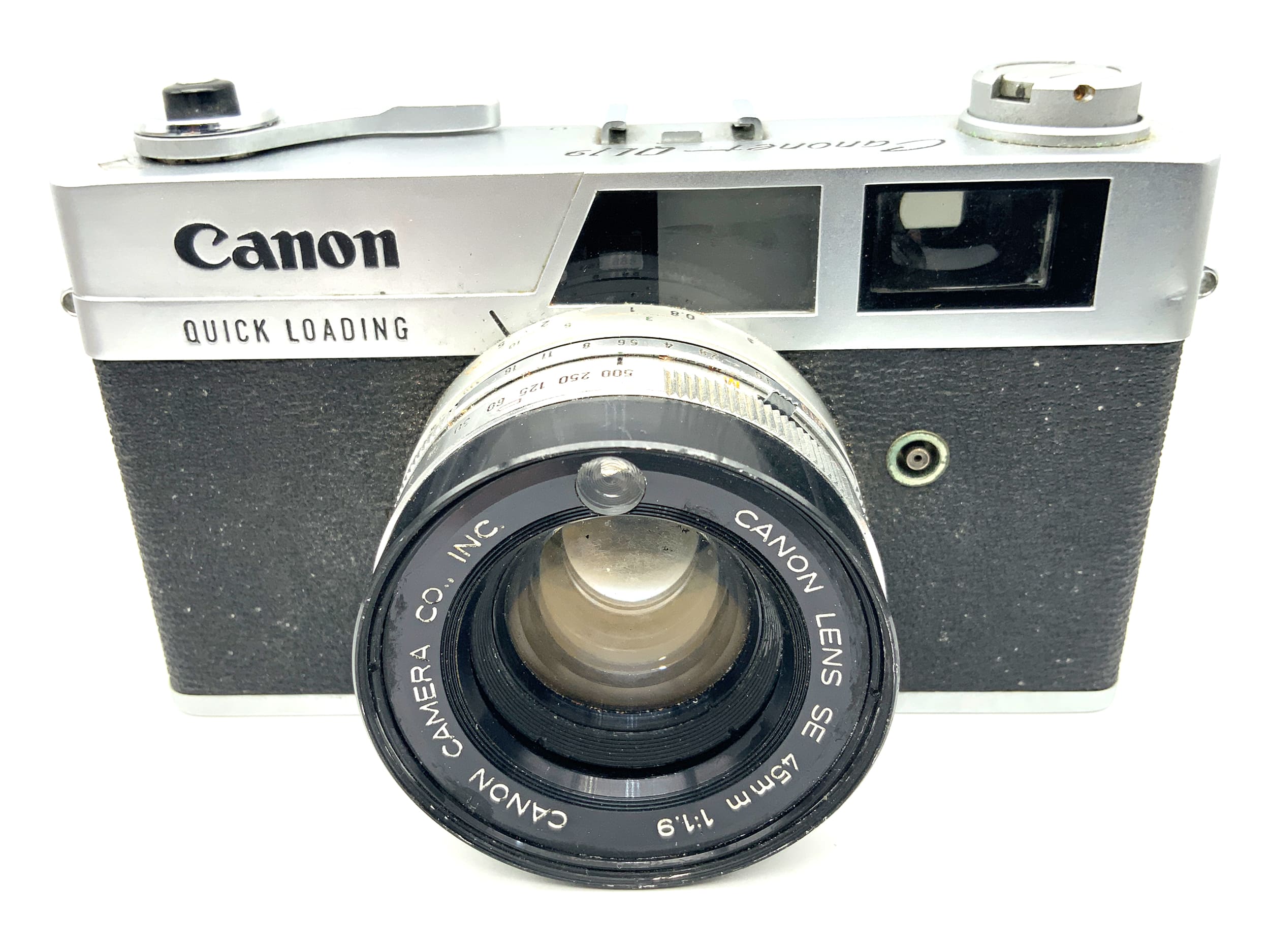 Canon Canonet QL19 rangefinder camera with SE 45mm 1:1.9 analogue camera