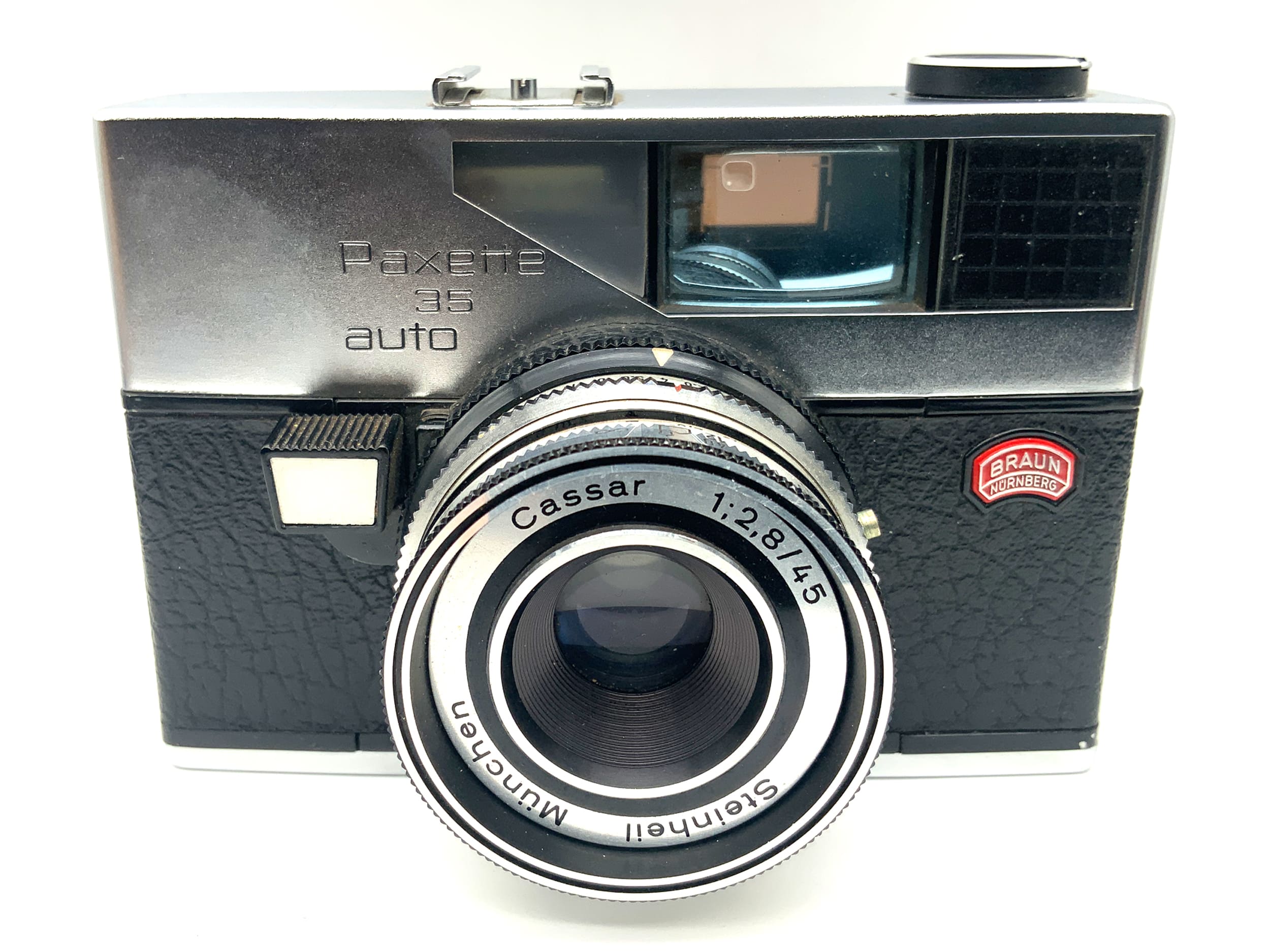 Braun Paxette 35 auto viewfinder camera Steinheil Cassar 1:2.8/45 Prontor-Matic 125