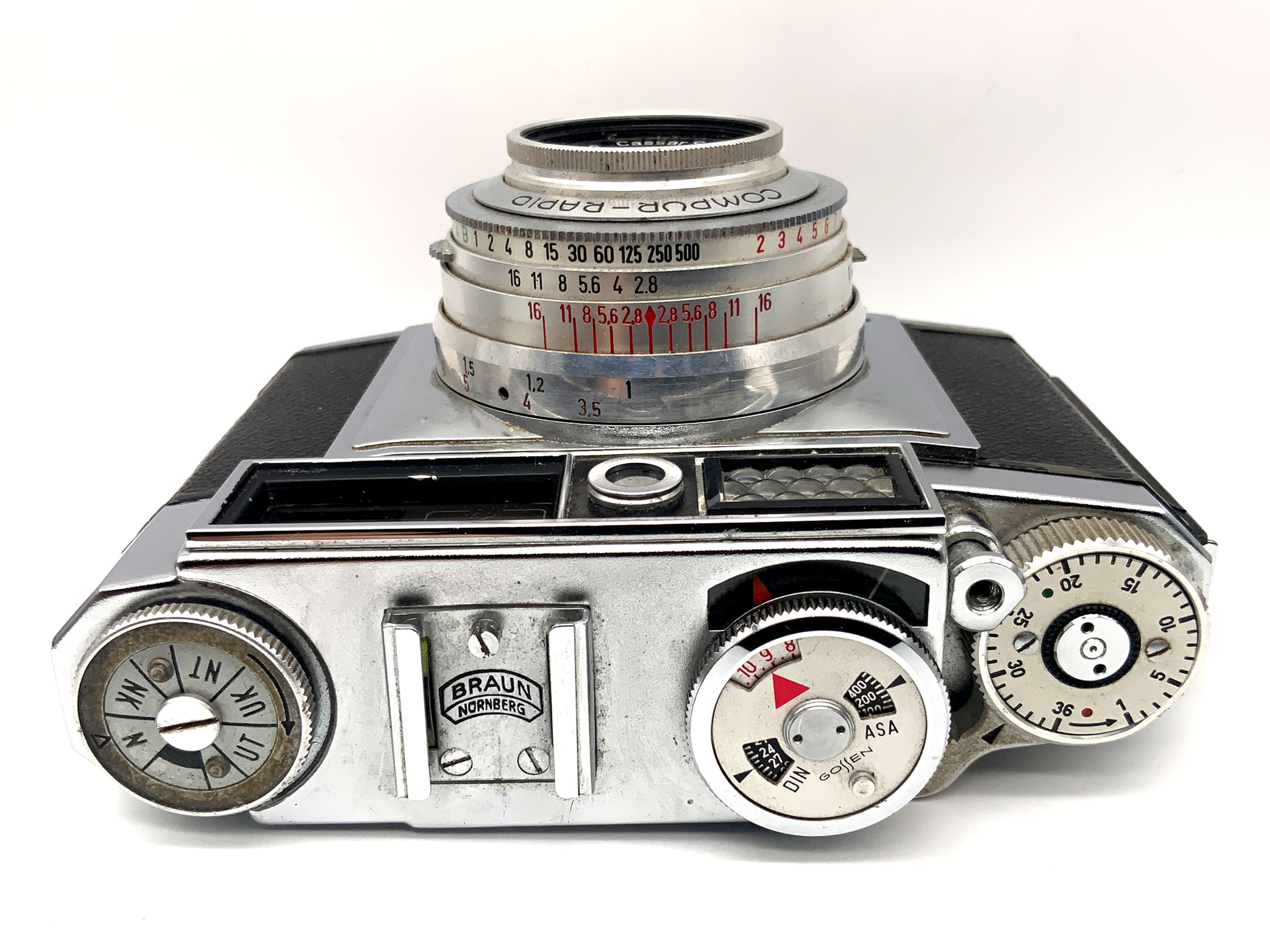 Braun Colorette IBL viewfinder camera with Steinheil Cassar S 1:2.8/45 Compur-Rapid