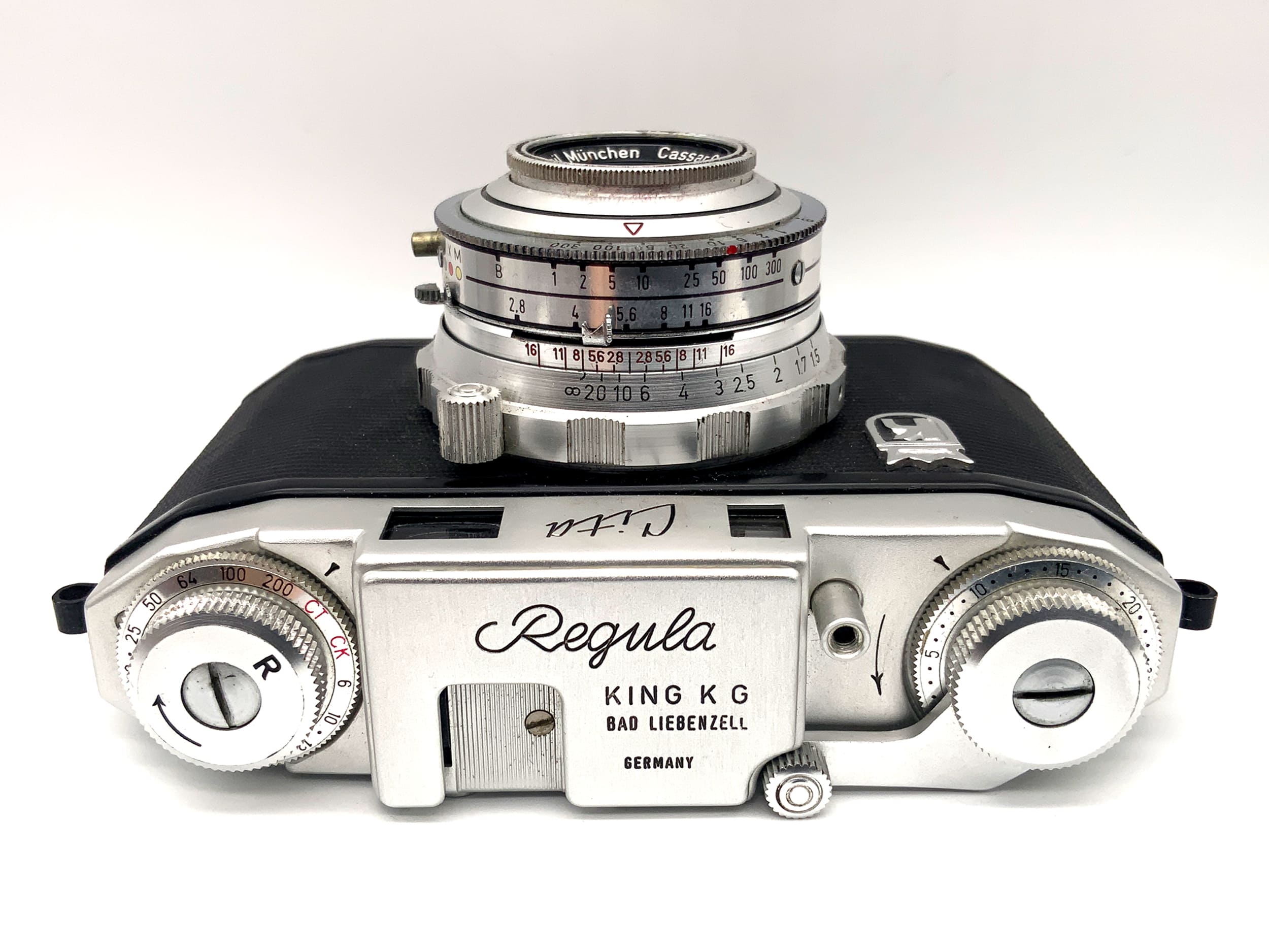 King KG Regula Cita viewfinder camera with Steinheil Cassar S 1:2.8/45mm Prontor-SVS