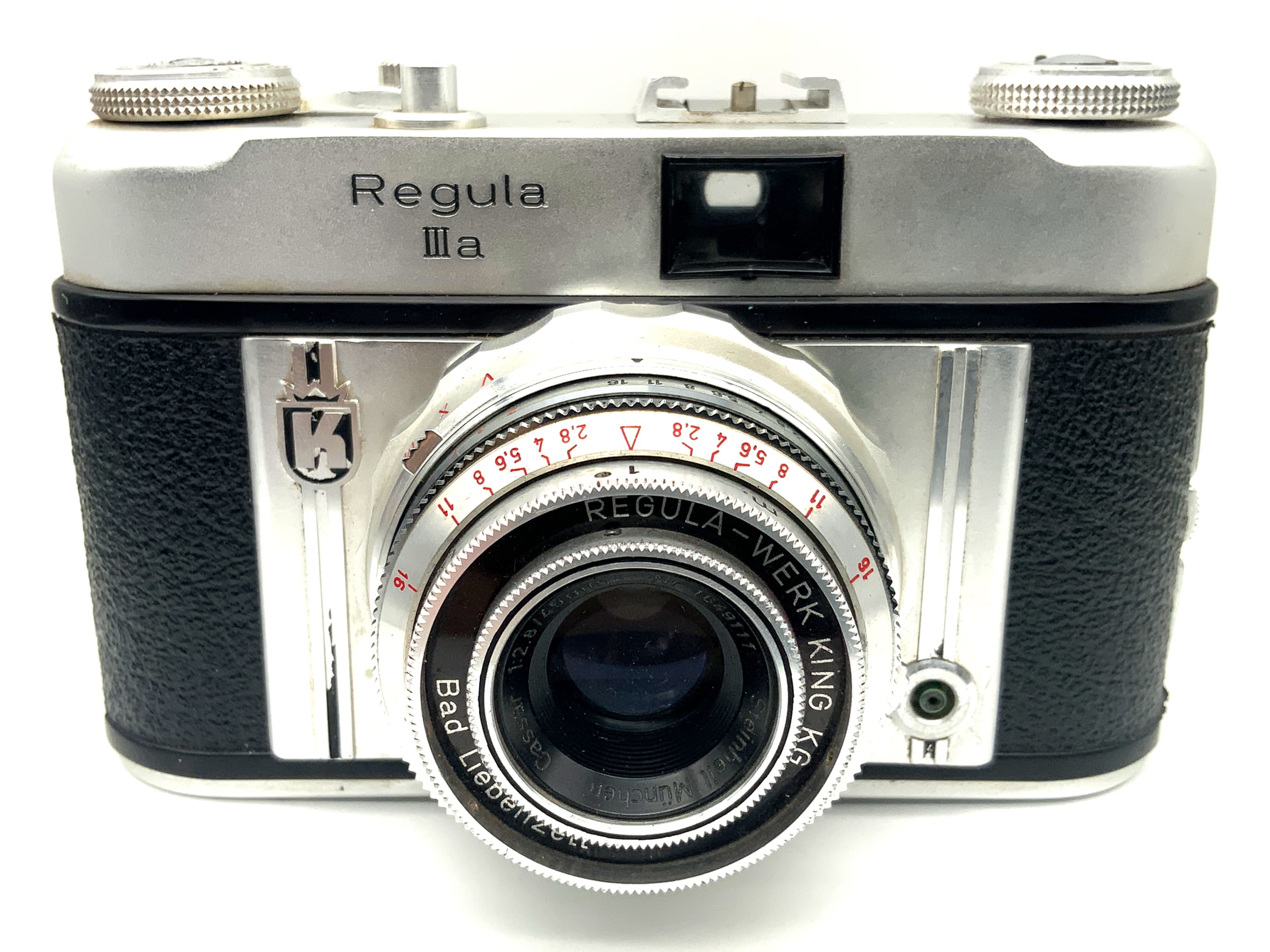 King KG Regula IIIa viewfinder camera with Steinheil Cassar 1:2.8/45mm Prontor-SVS