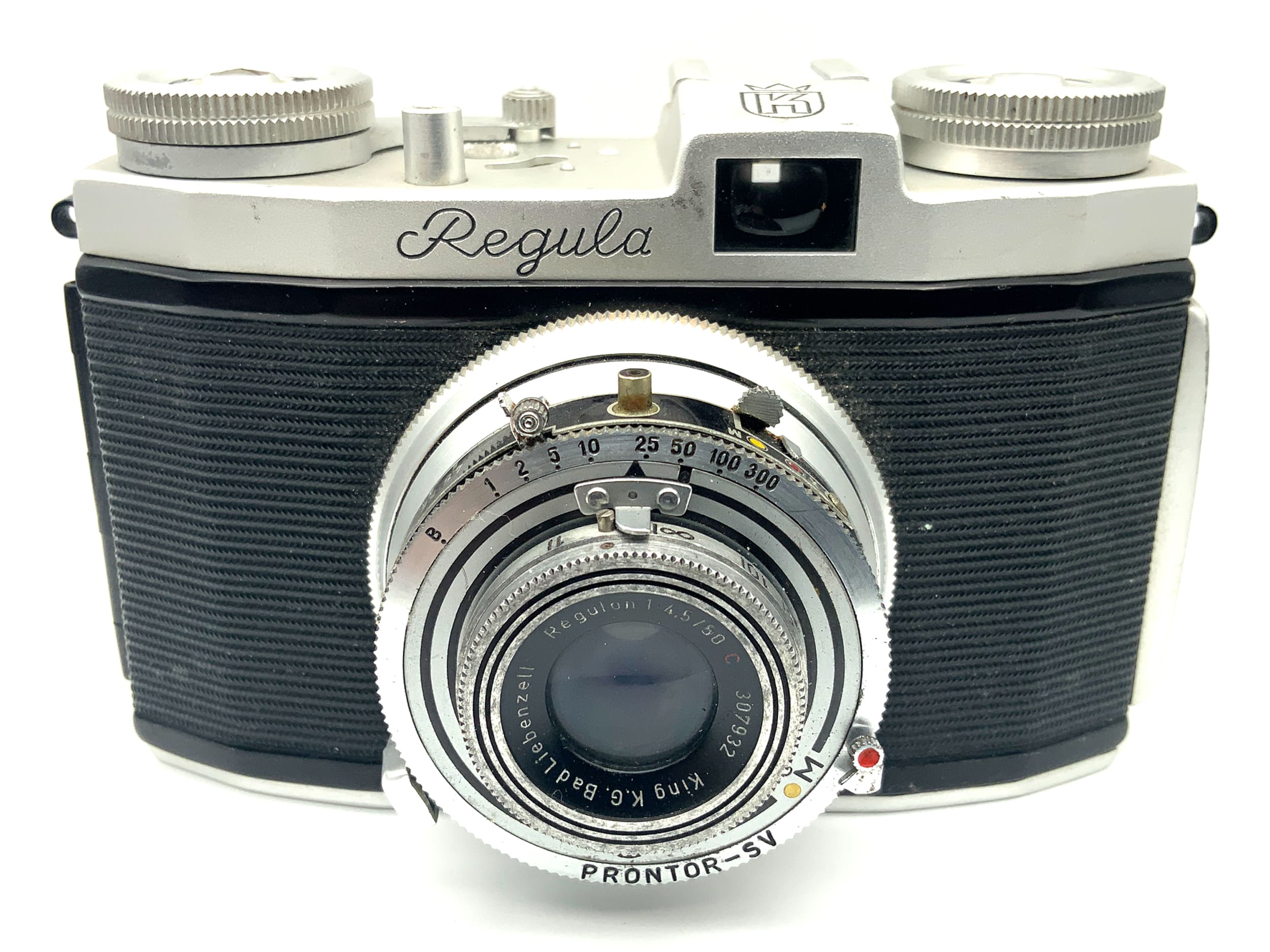 King KG Regula II viewfinder camera with Regulon 1:4.5/50 red C Prontor-SV