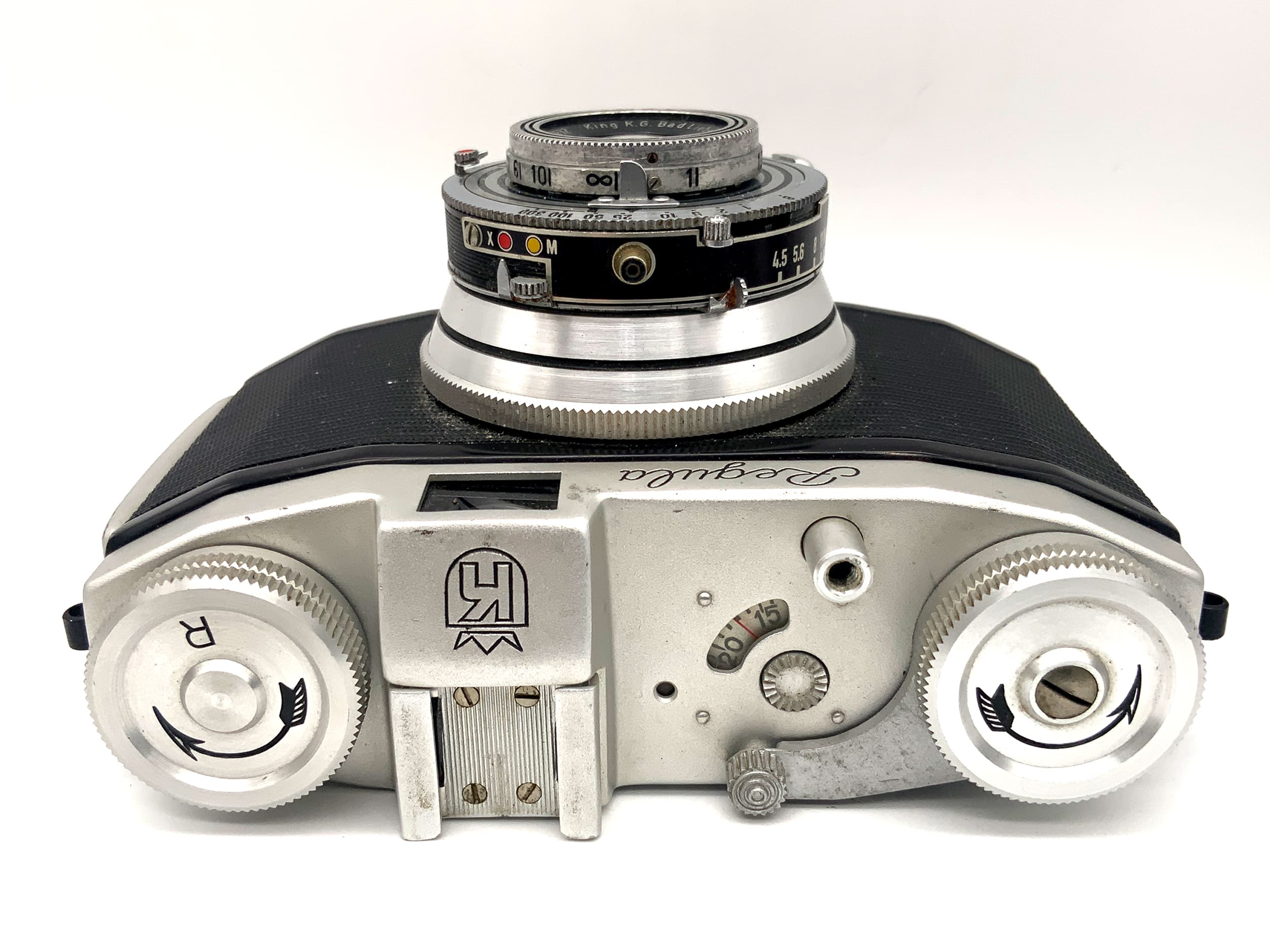 King KG Regula II viewfinder camera with Regulon 1:4.5/50 red C Prontor-SV