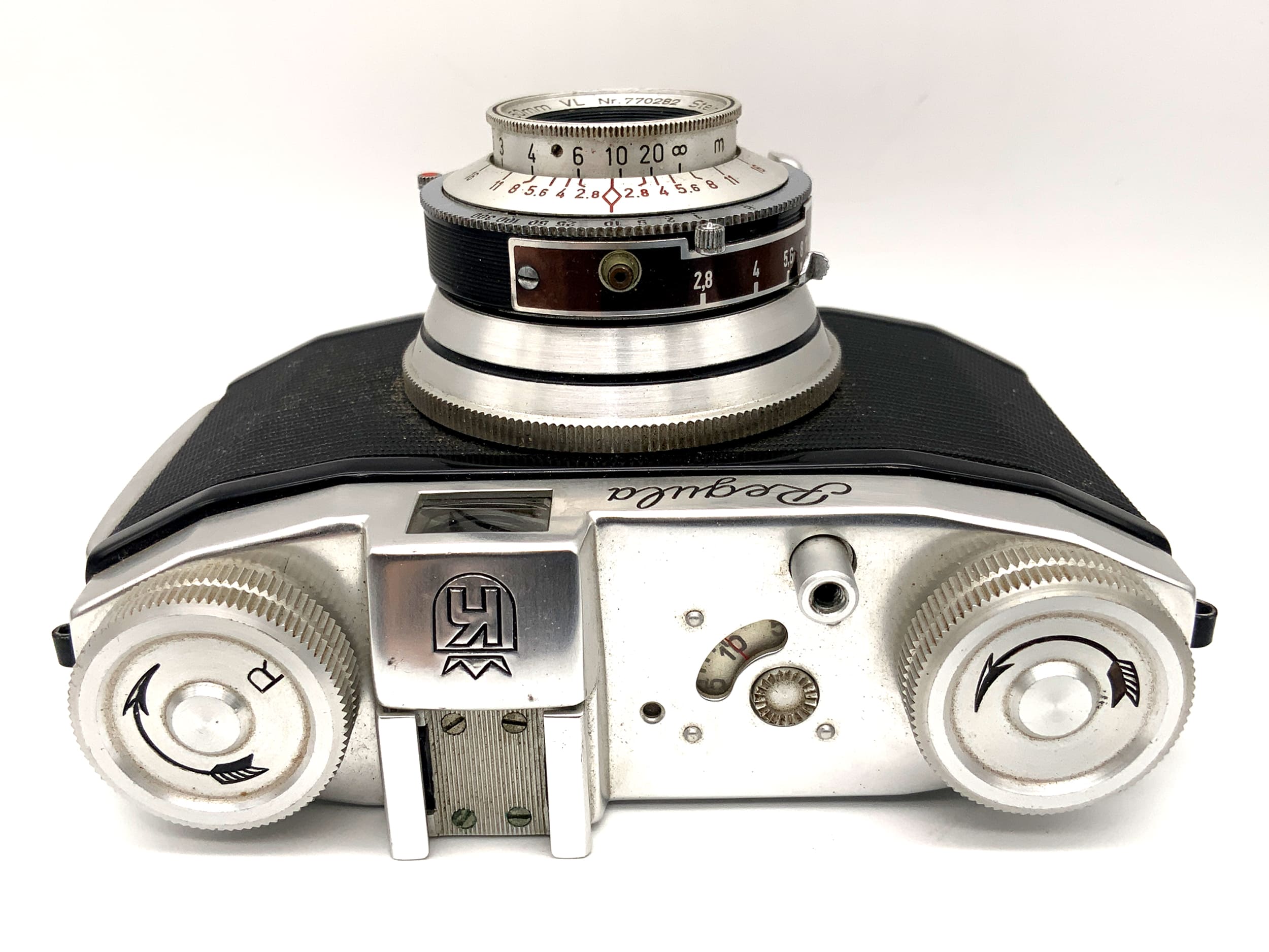 King KG Regula II viewfinder camera with Steinheil Cassar 1:2.8/50 VL Prontor-S