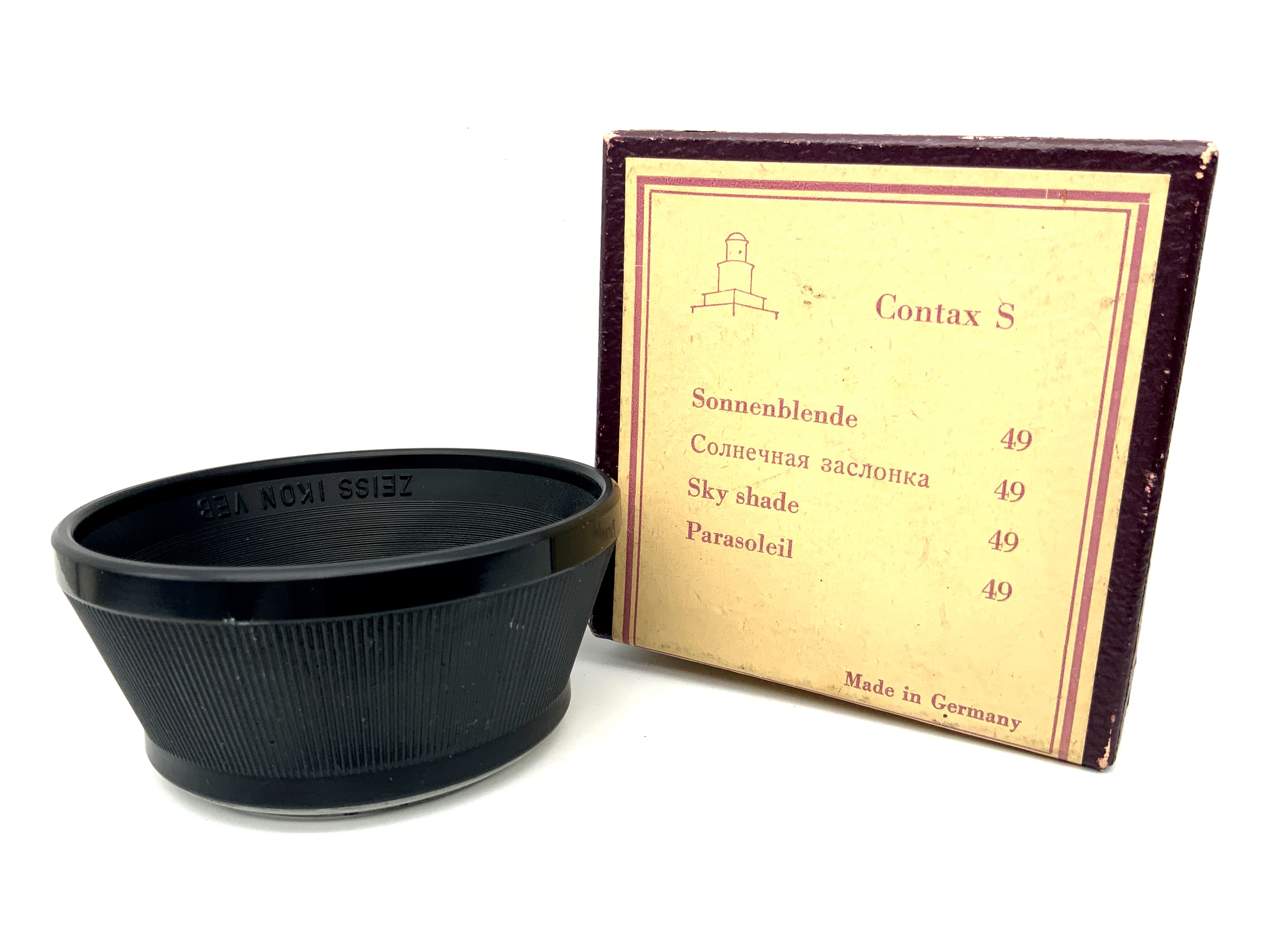 Zeiss Ikon VEB 206 03 Gegenlichtblende in OVP lenshood Sonnenblende