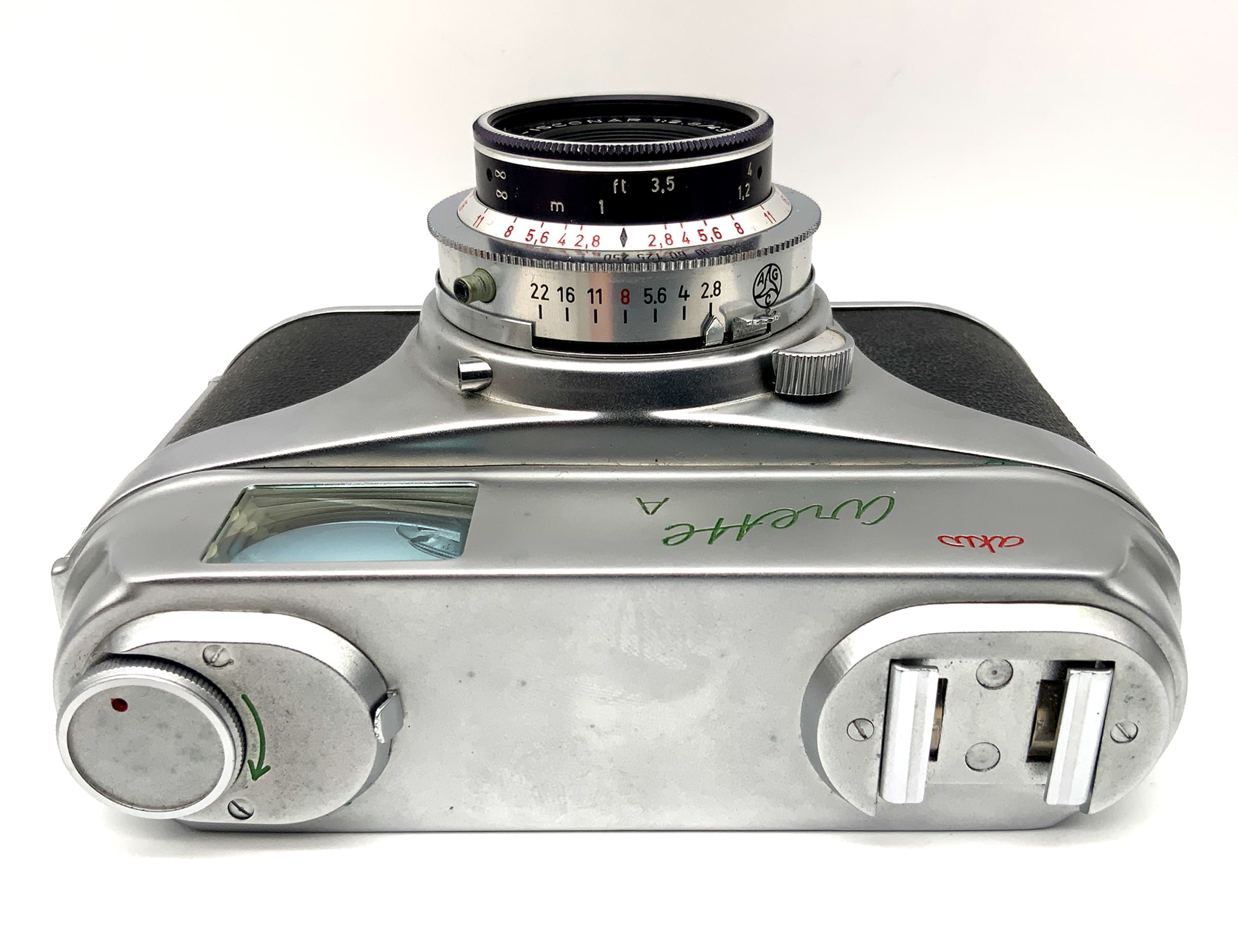 AKW arette A viewfinder camera with Color-Isconar 1:2.8/45 Pronto analog camera