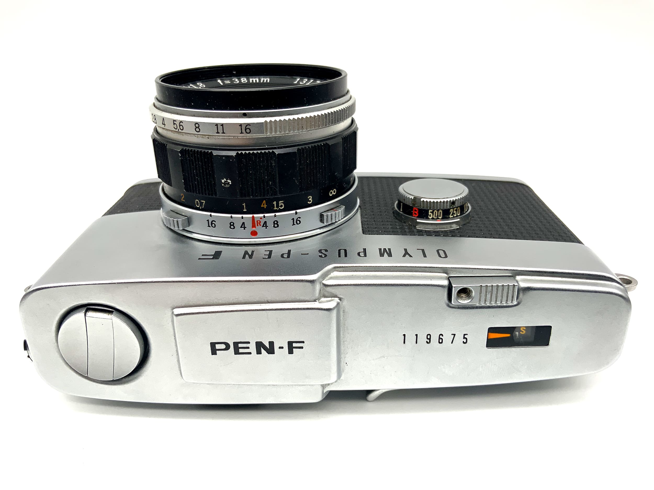 Olympus PEN-F SLR half format camera 35mm SLR analog body (F.Zuiko 38mm 1:1.8)