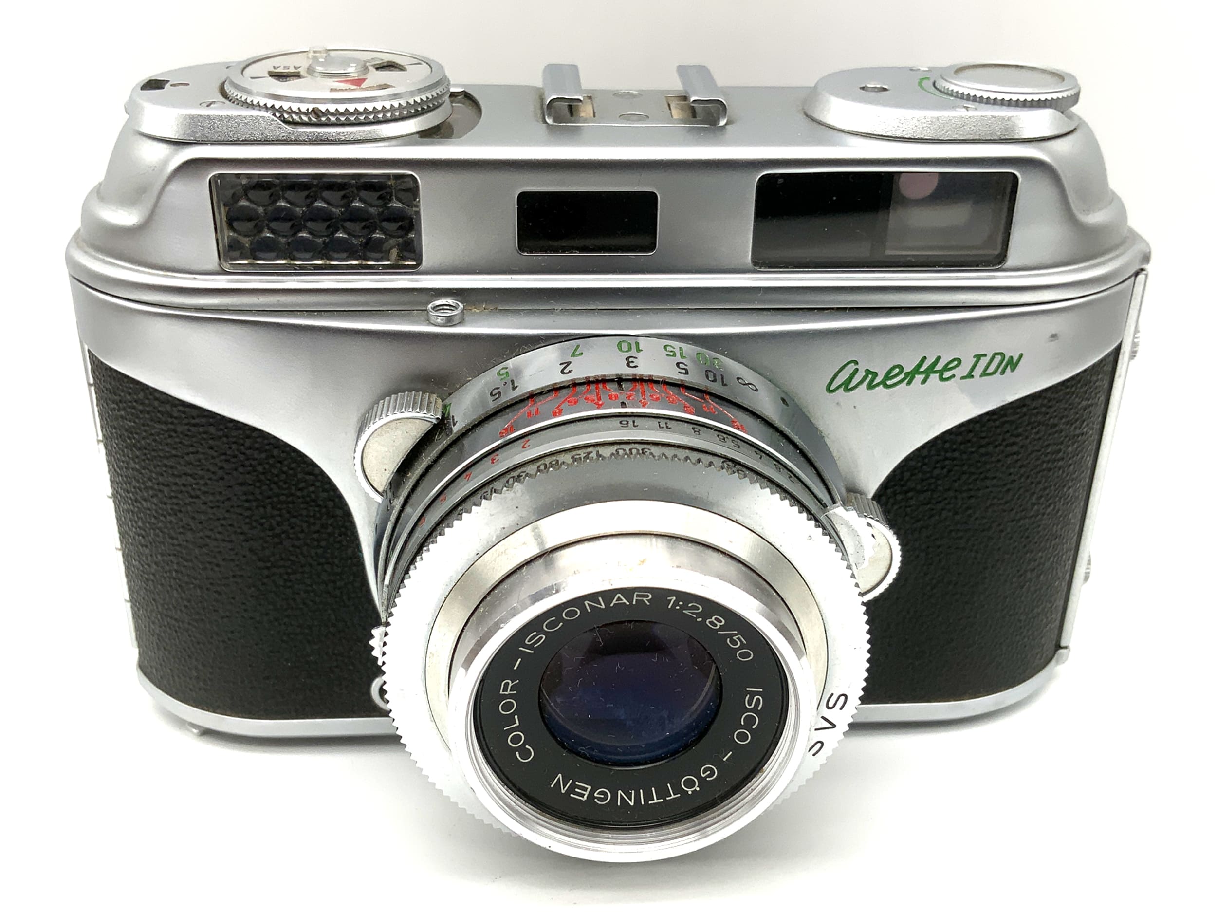 AkA Arette IDN viewfinder camera with Color-Isconar 1:2.8/50 Prontor-SVS